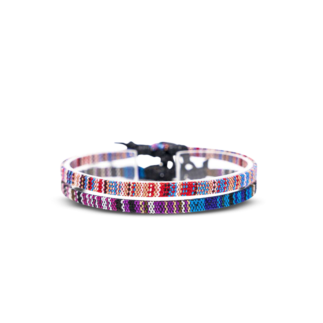 2x Boho Surfer Bracelet Men - Multi + Purple