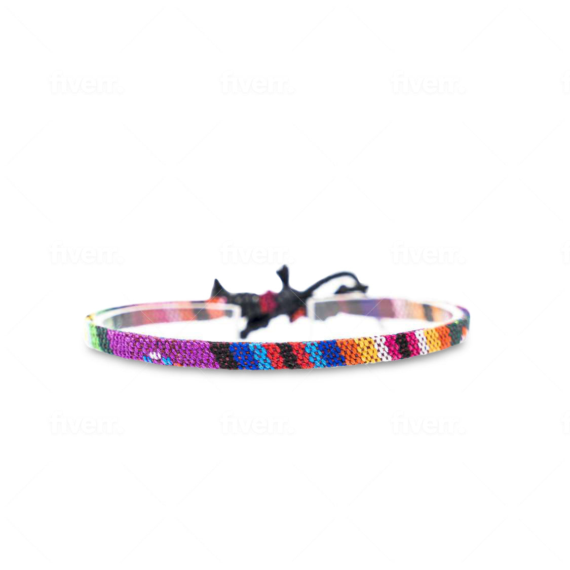 Boho Surfer Anklet Men - Purple Ethno