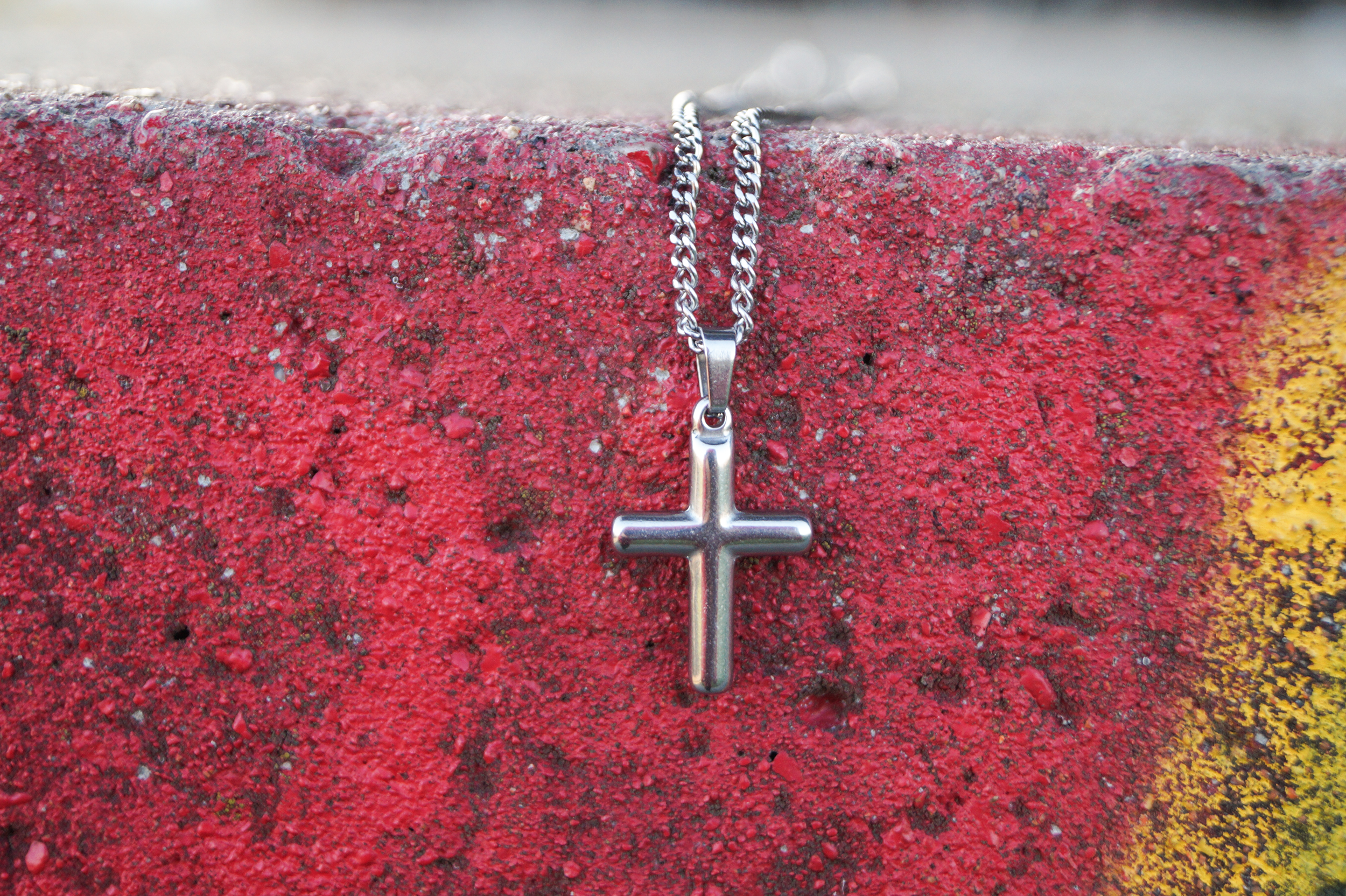 Surfer Necklace - Silver Cross