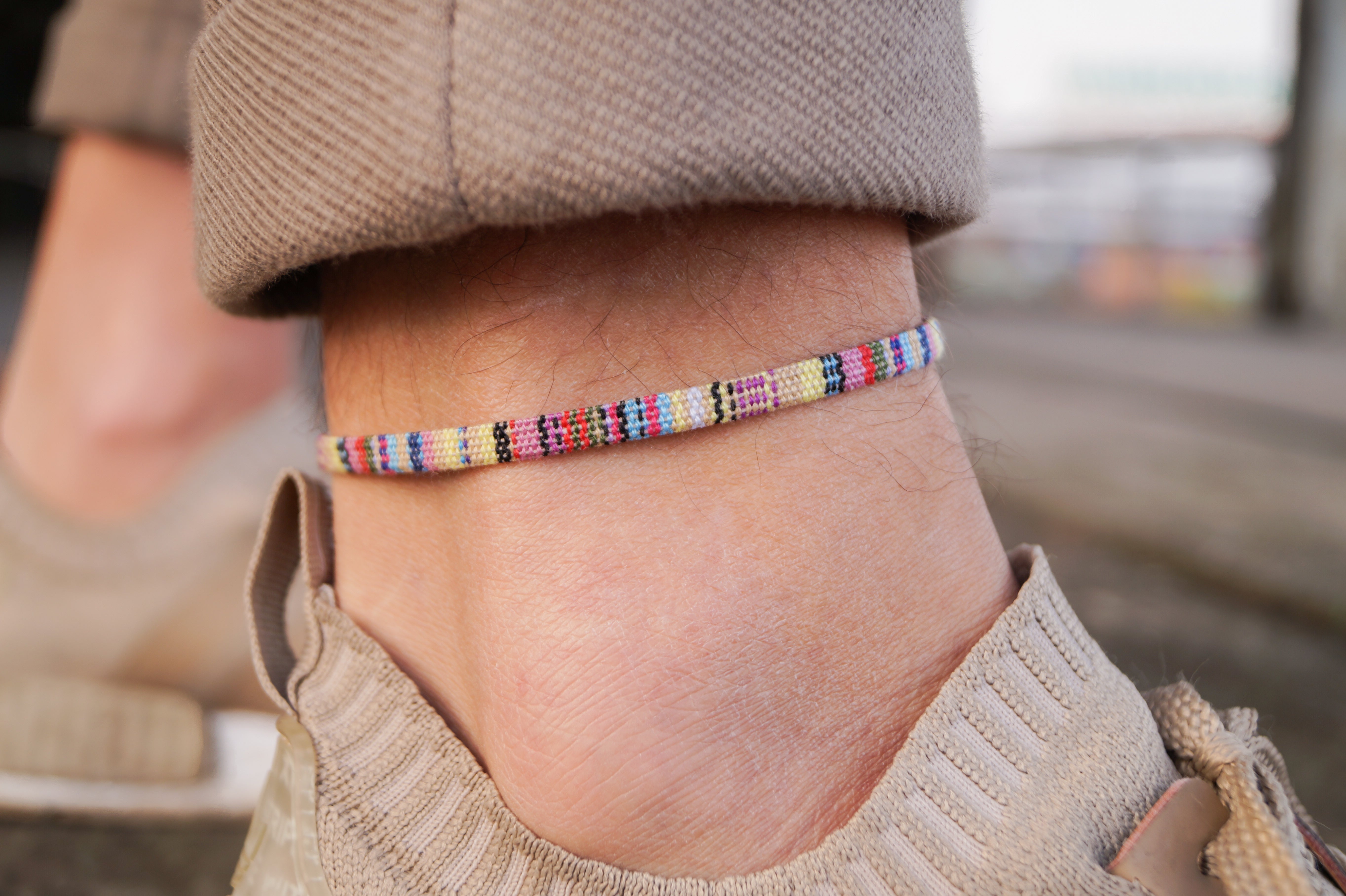 Boho Surfer Anklet Men - Yellow