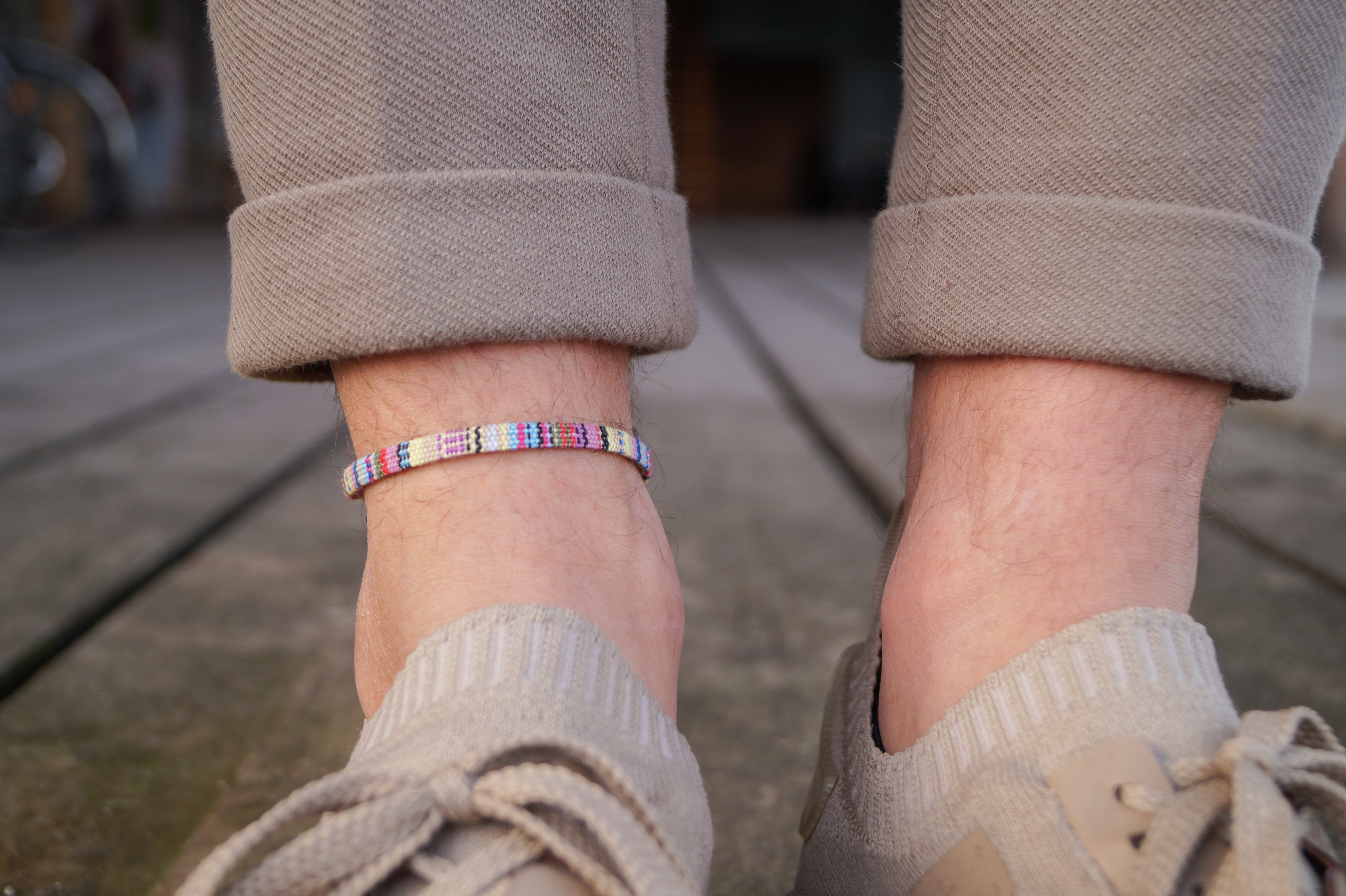 Boho Surfer Anklet Men - Yellow