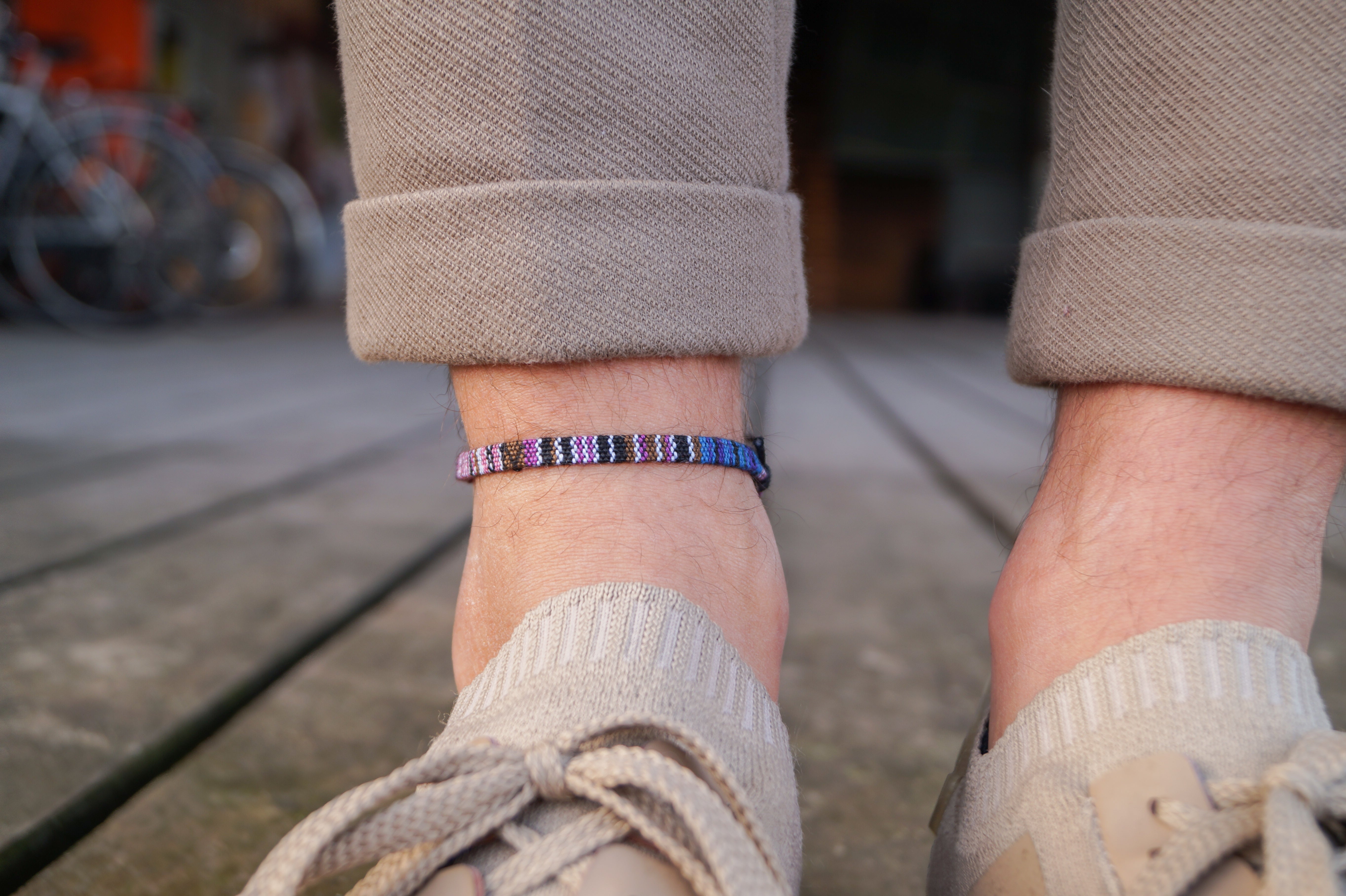 Boho Surfer Anklet Men - Purple