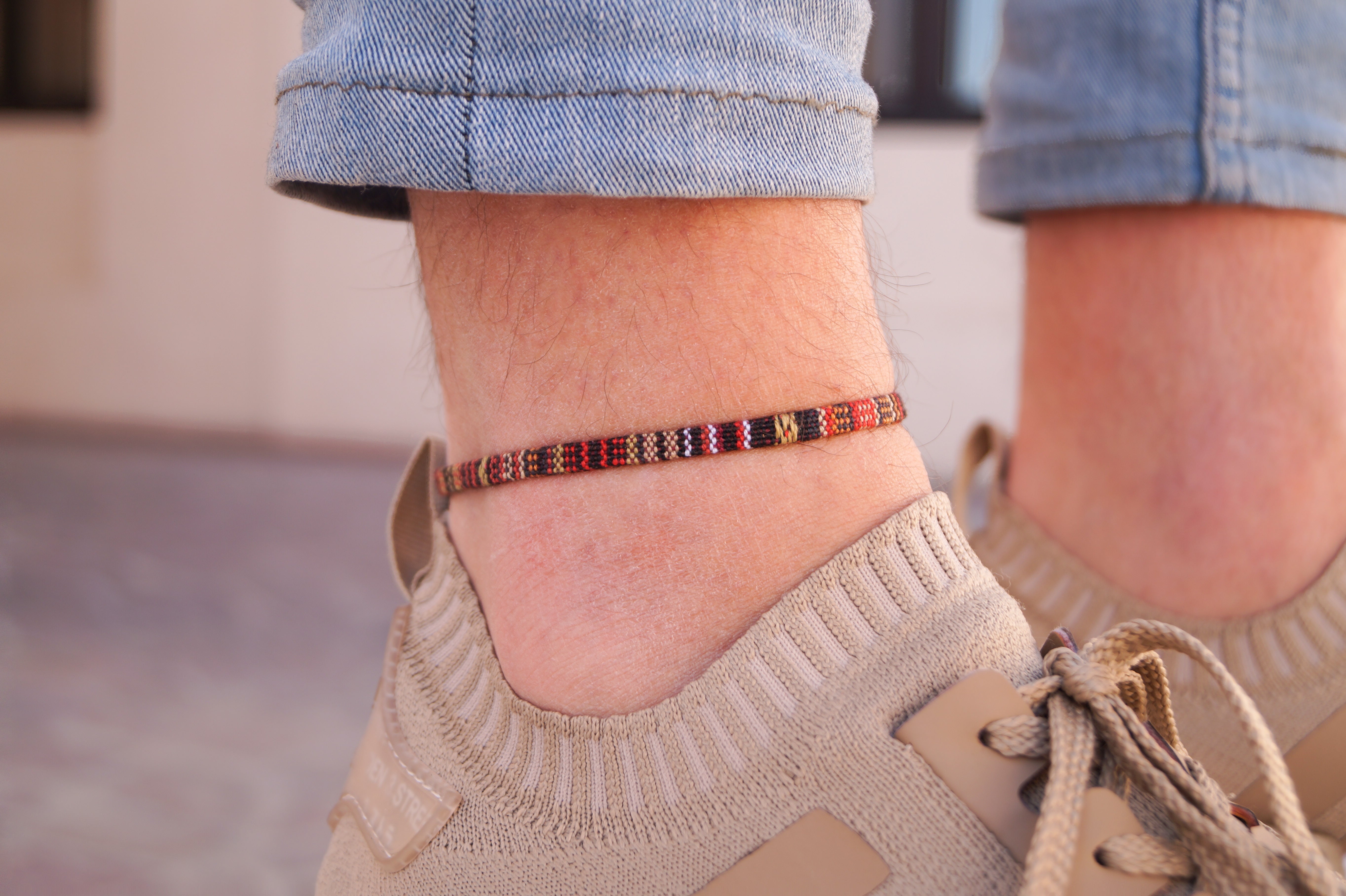 Boho Surfer Anklet Men - Brown