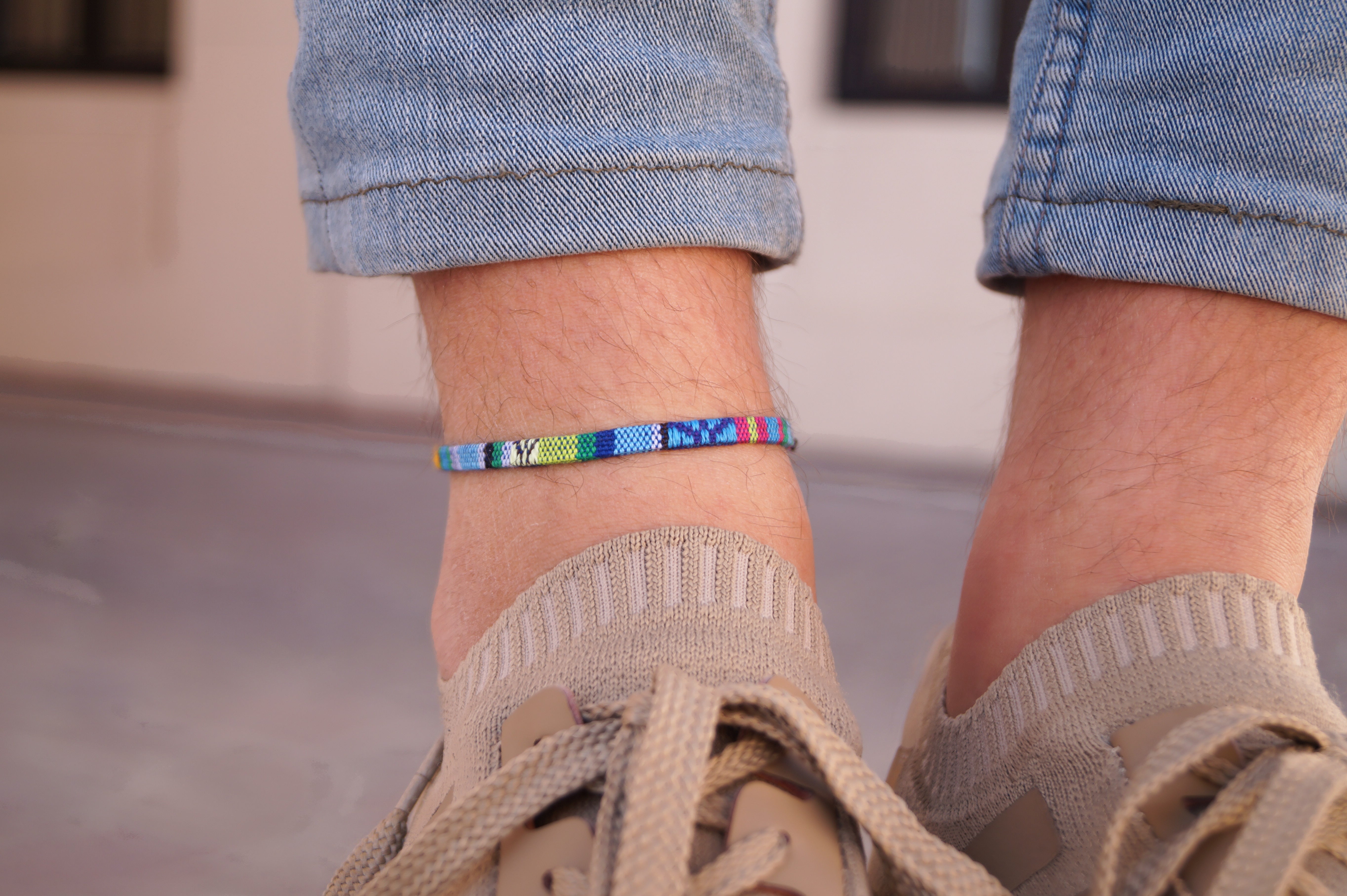 Boho Surfer Anklet Men - Turquoise