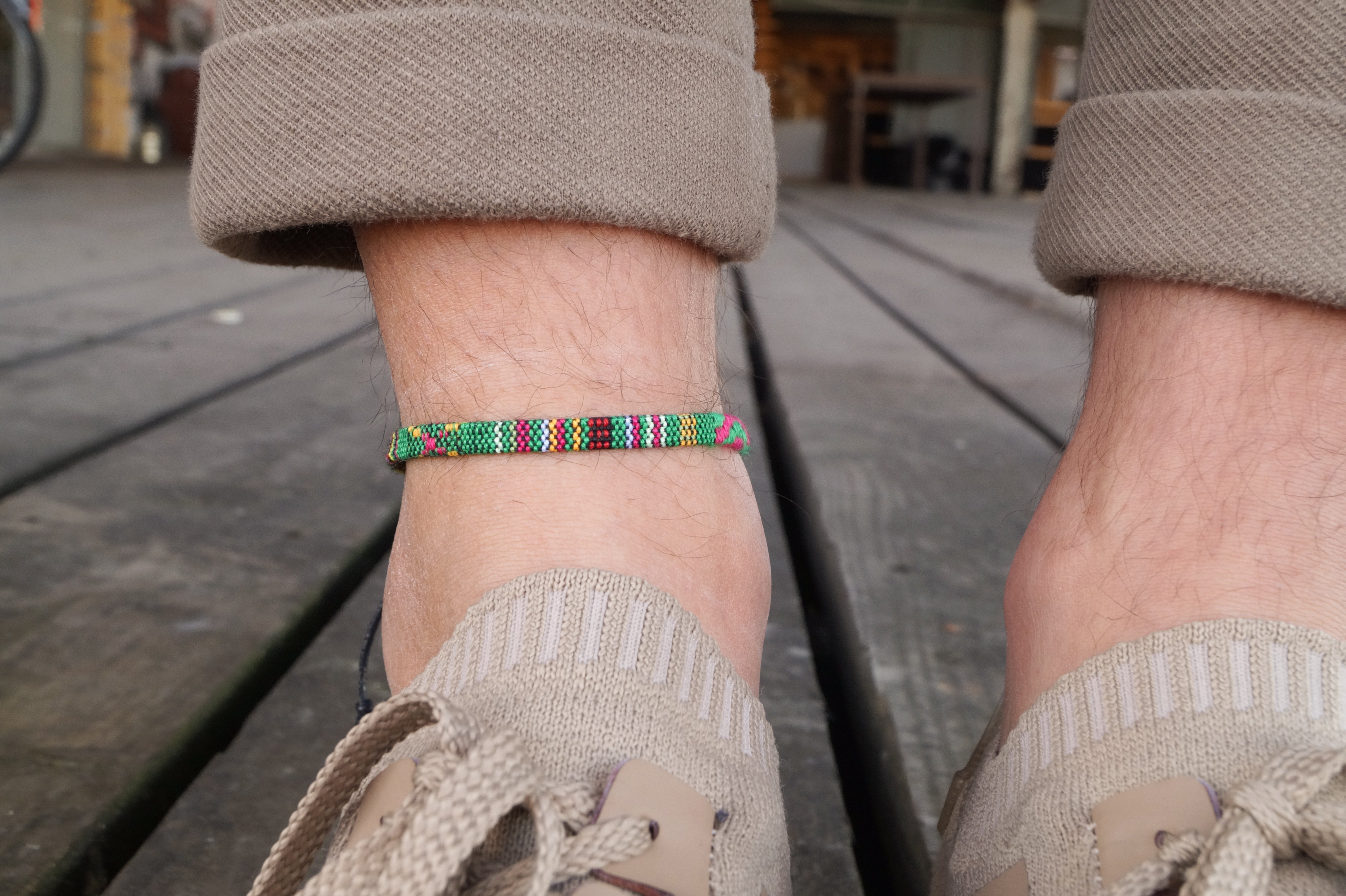 Boho Surfer Anklet Men - Green