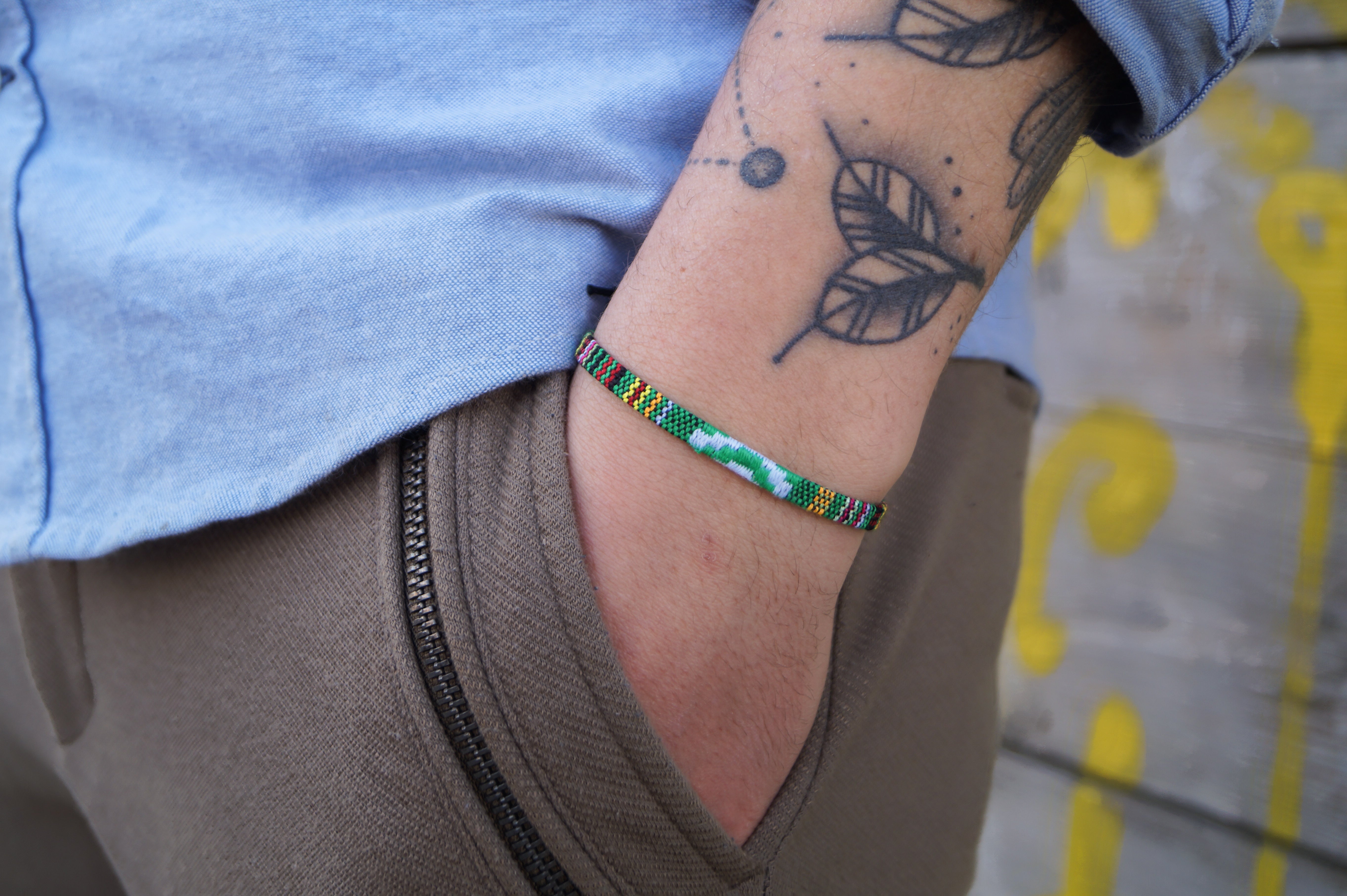 Boho Surfer Bracelet Men - Green