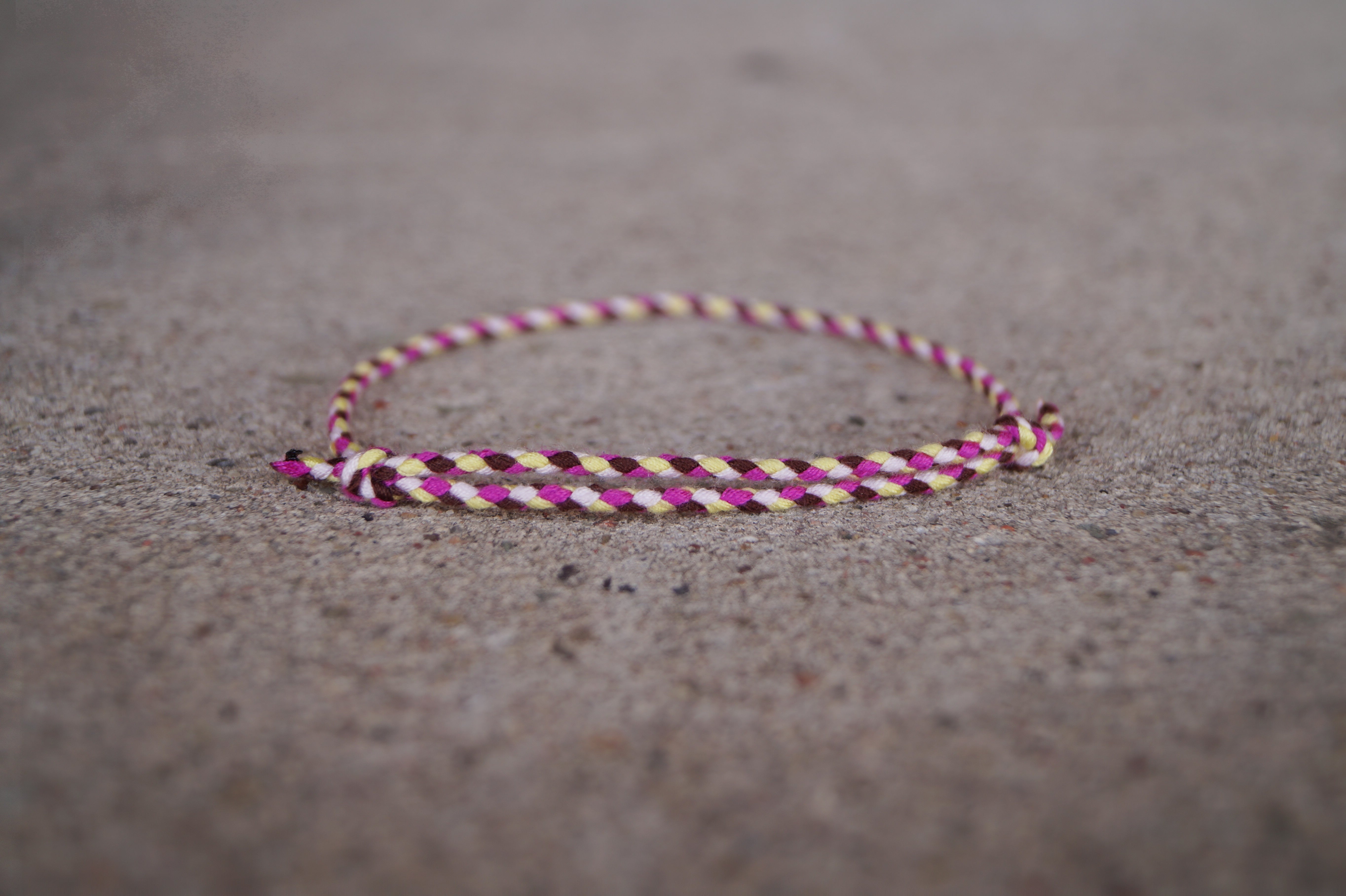 2x Cotton Surfer Bracelet -  Pink Set