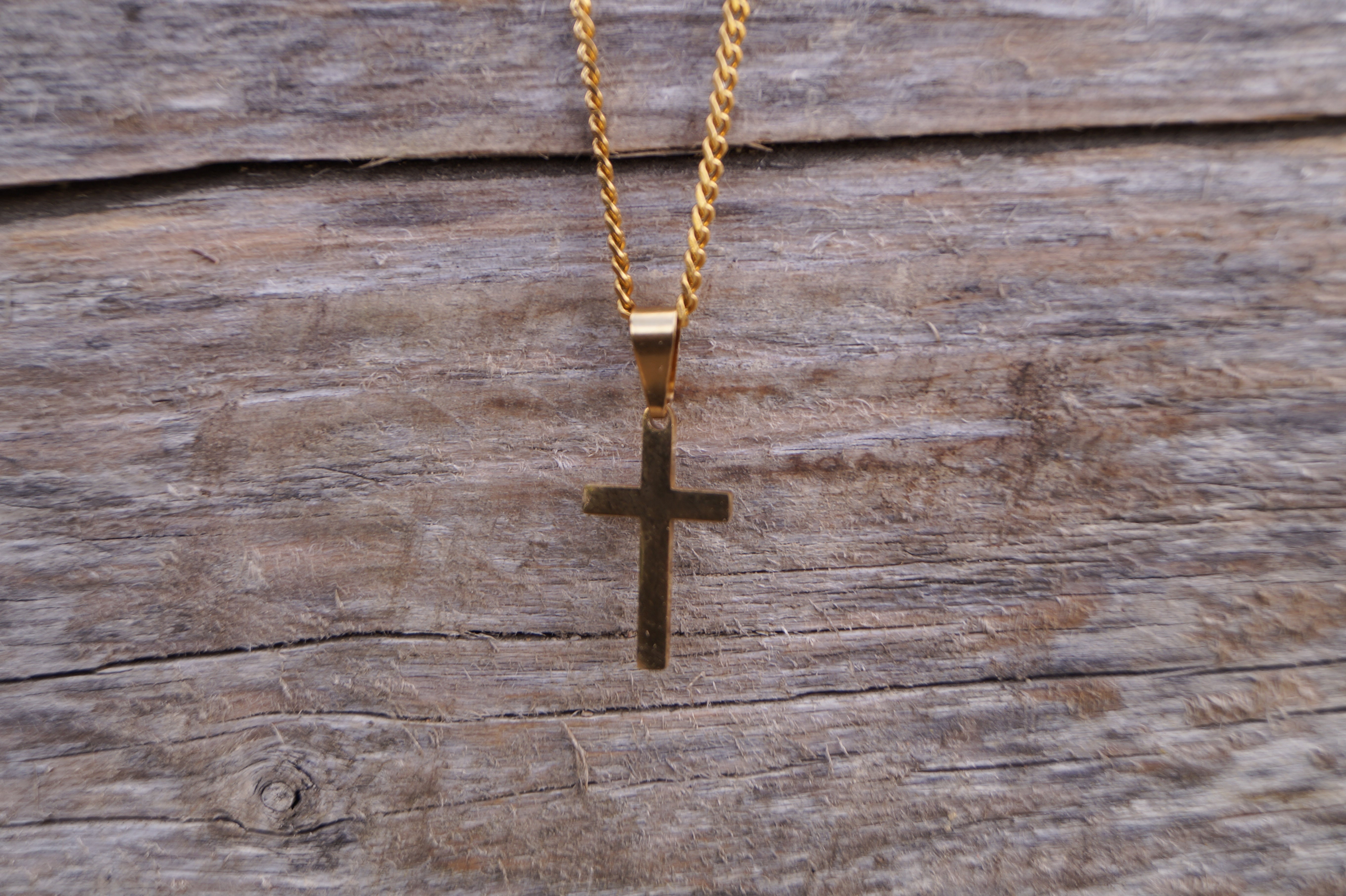 Surfer Necklace - Golden Cross