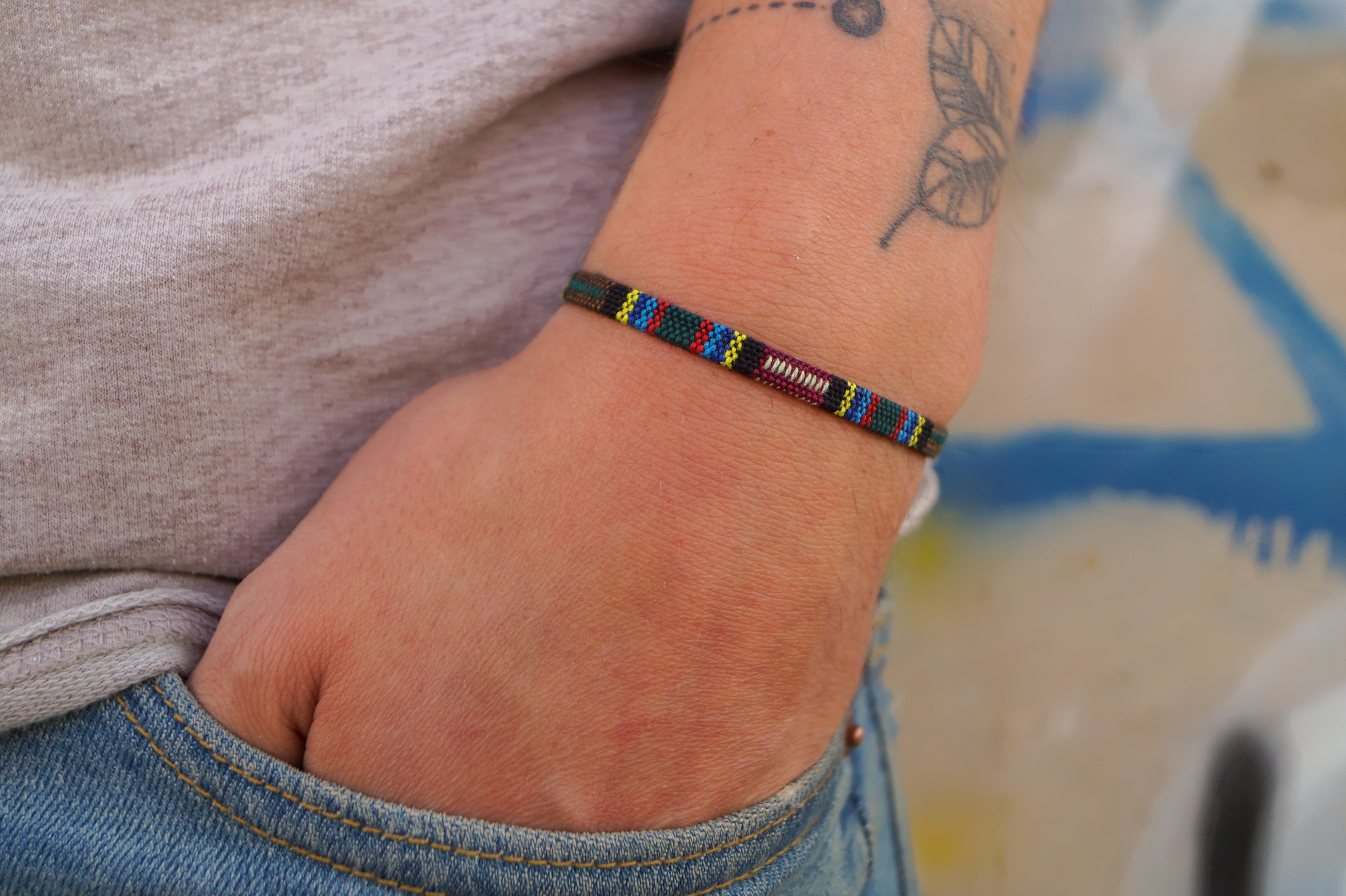 Boho Surfer Bracelet Men - Aztec