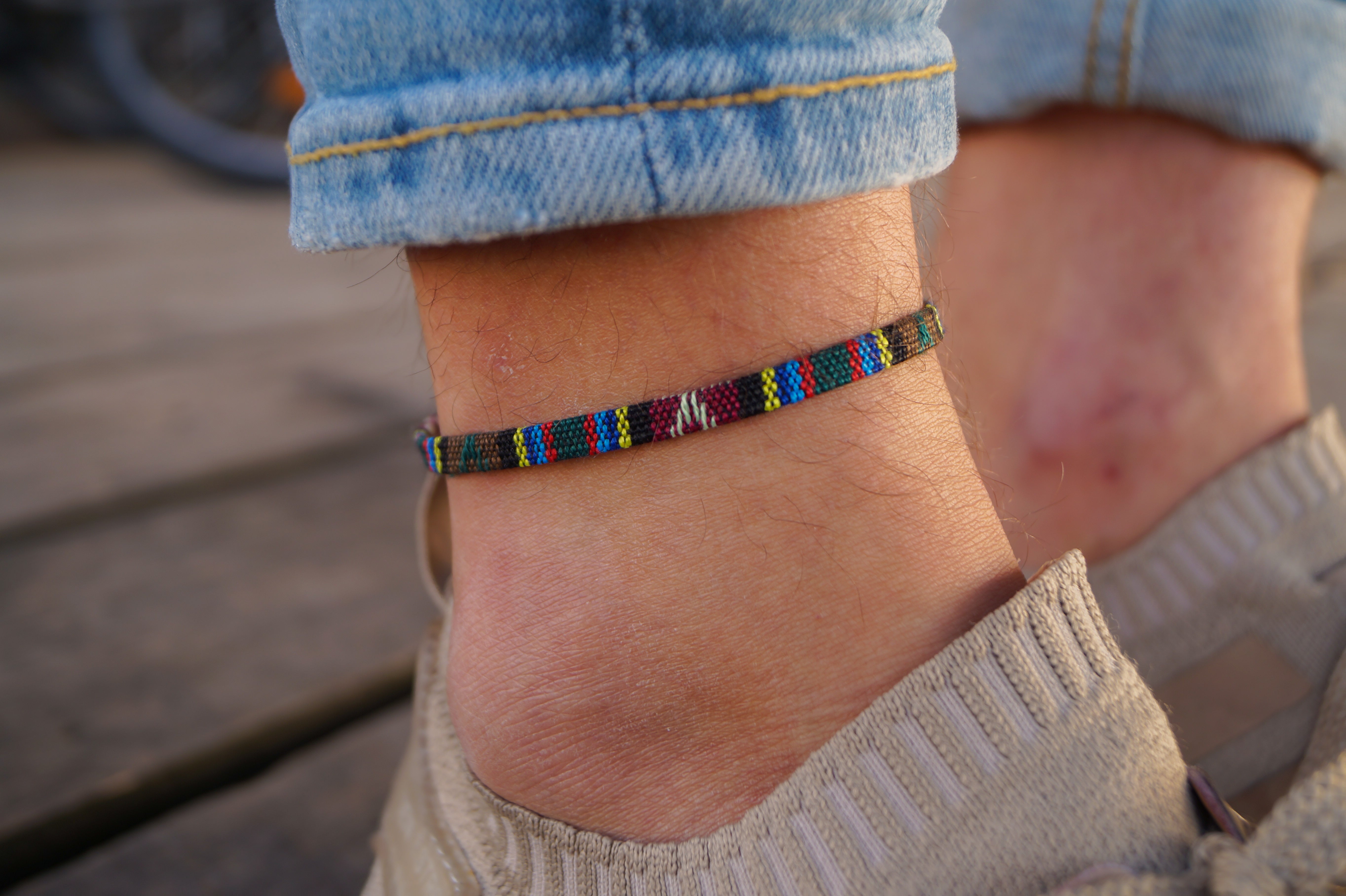 Boho Surfer Anklet Men - Aztec