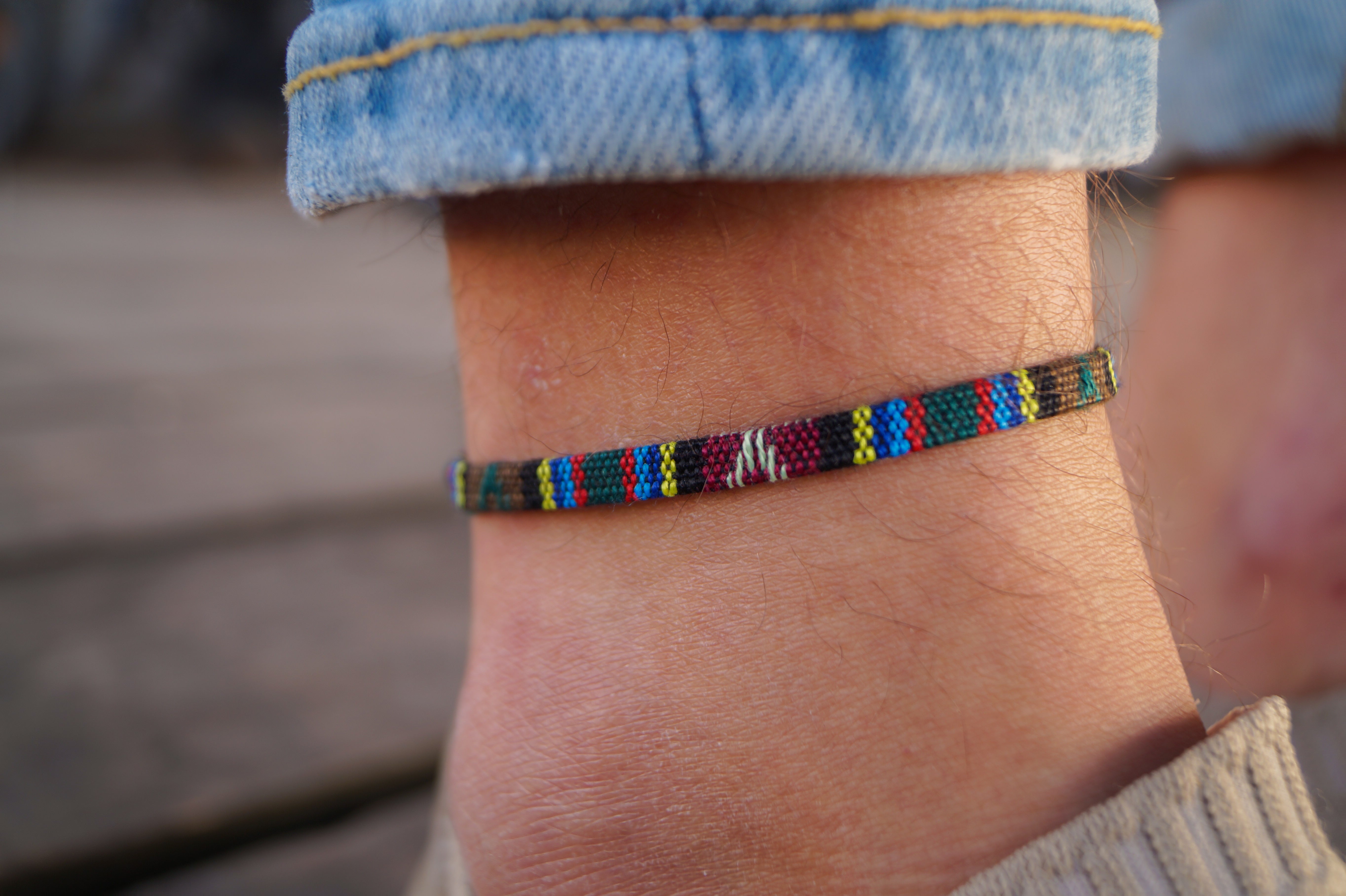 Boho Surfer Anklet Men - Aztec