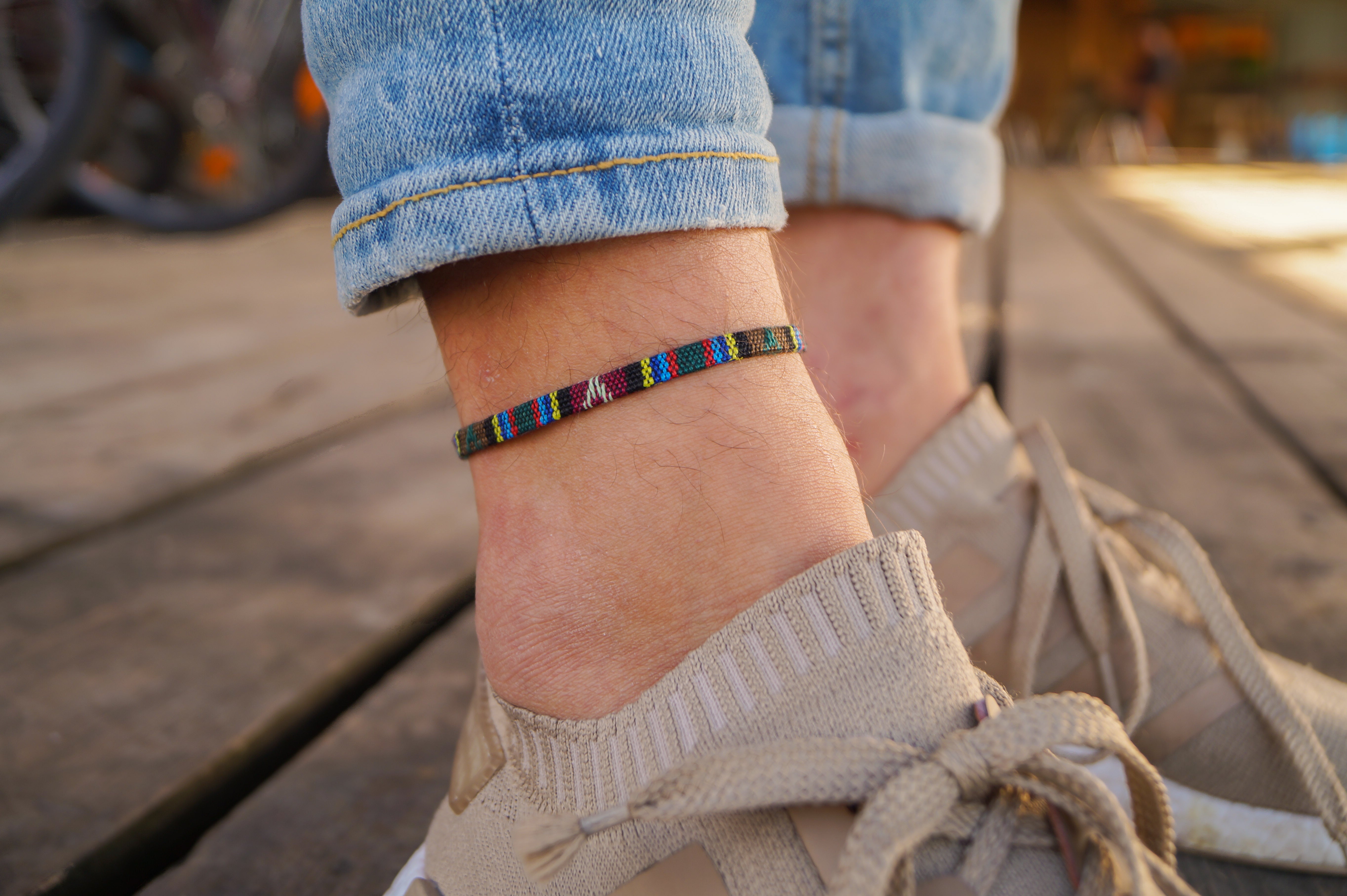 Boho Surfer Anklet Men - Aztec