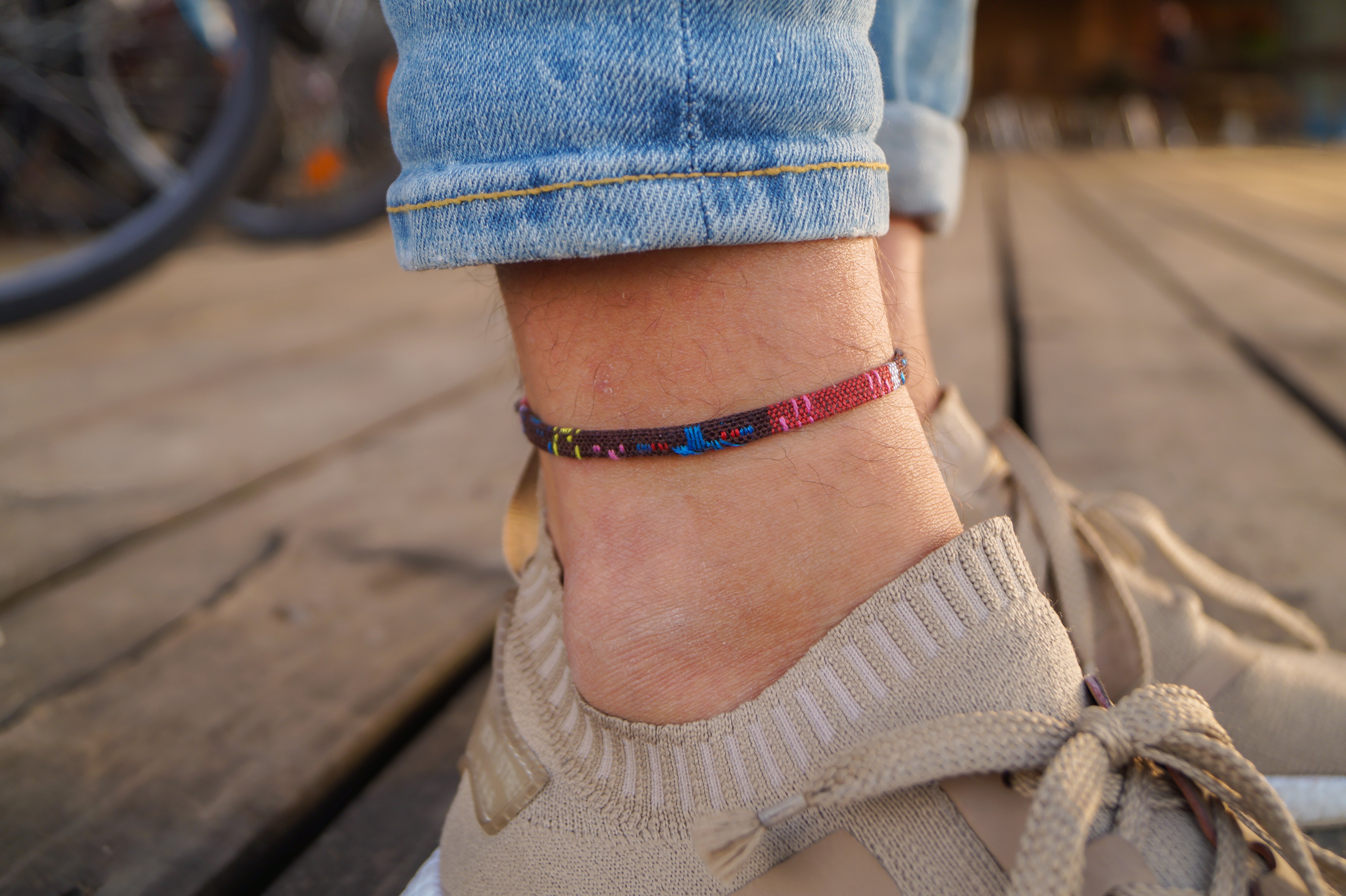 Boho Surfer Anklet Men - Lava