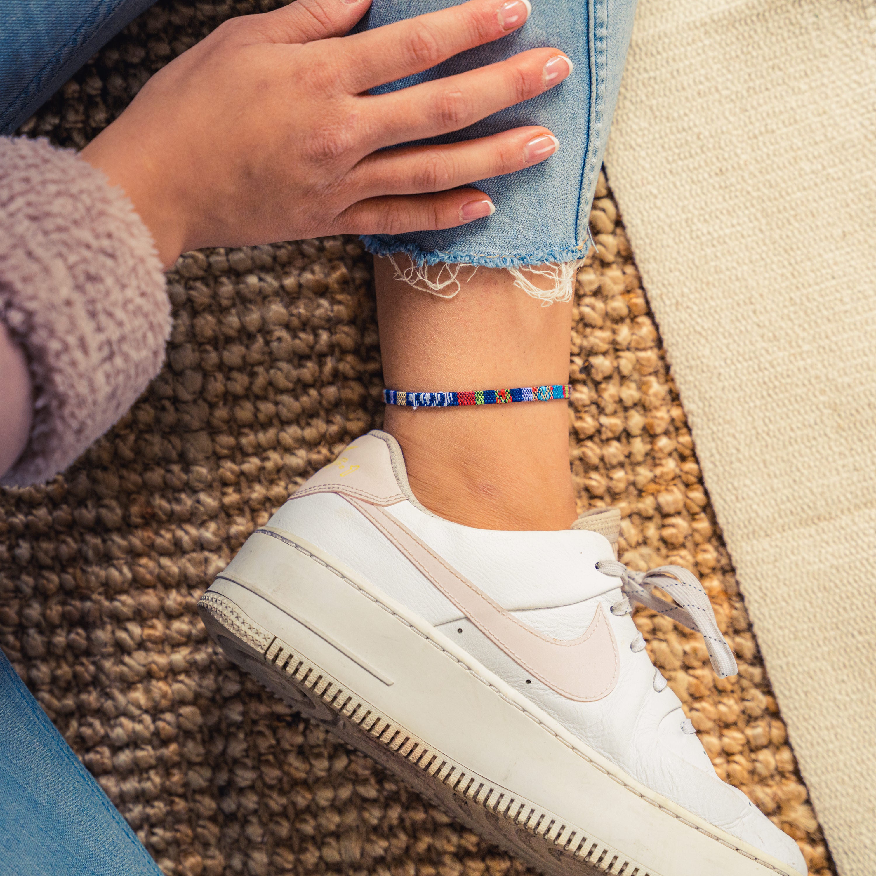 Boho Surfer Anklet - Blue - Ethno