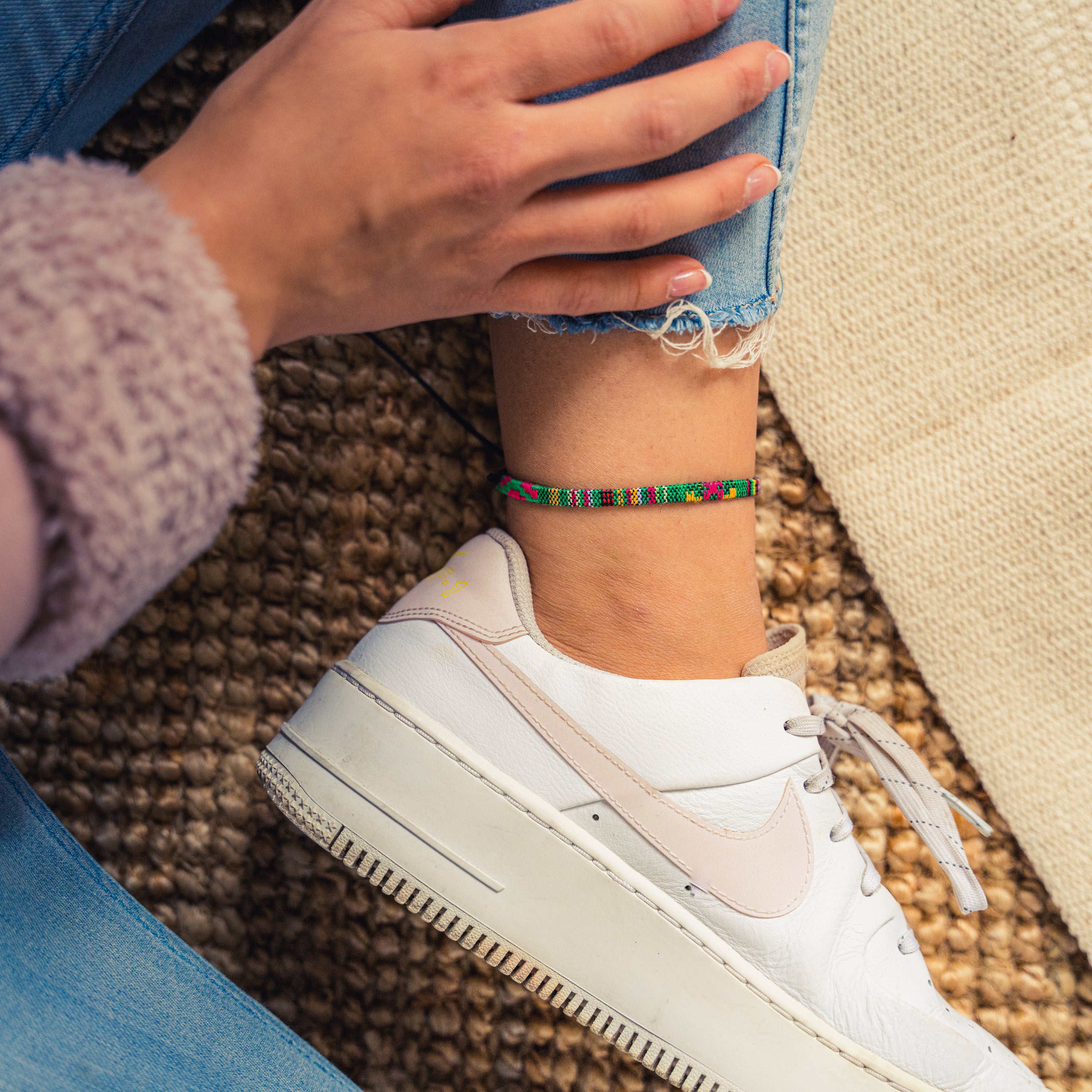 Boho Surfer Anklet - Green