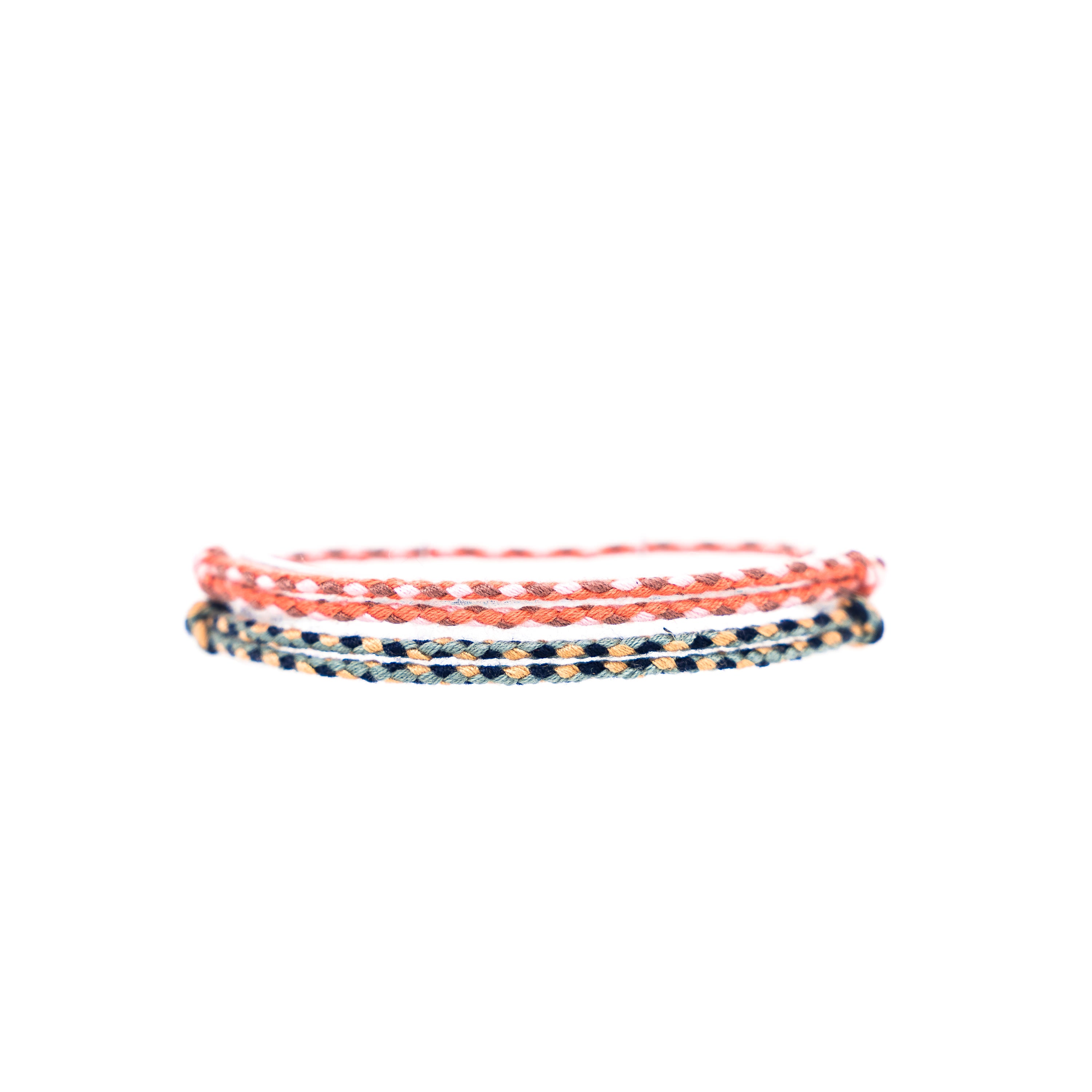 2x Cotton Surfer Anklet Men - Blue & Red