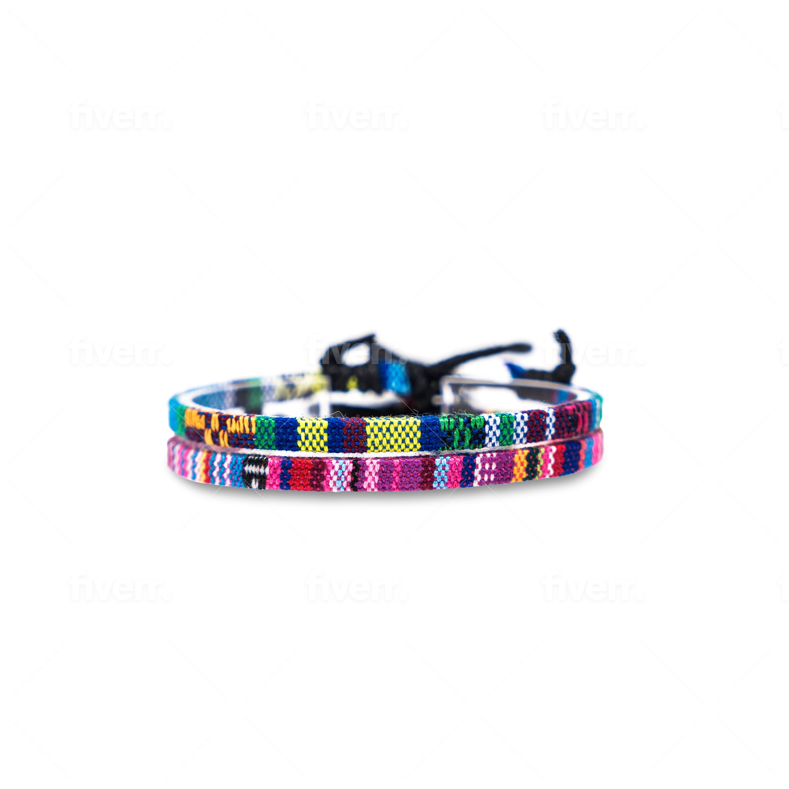 2x Boho Surfer Bracelet Men - Turquoise + Deep Multi