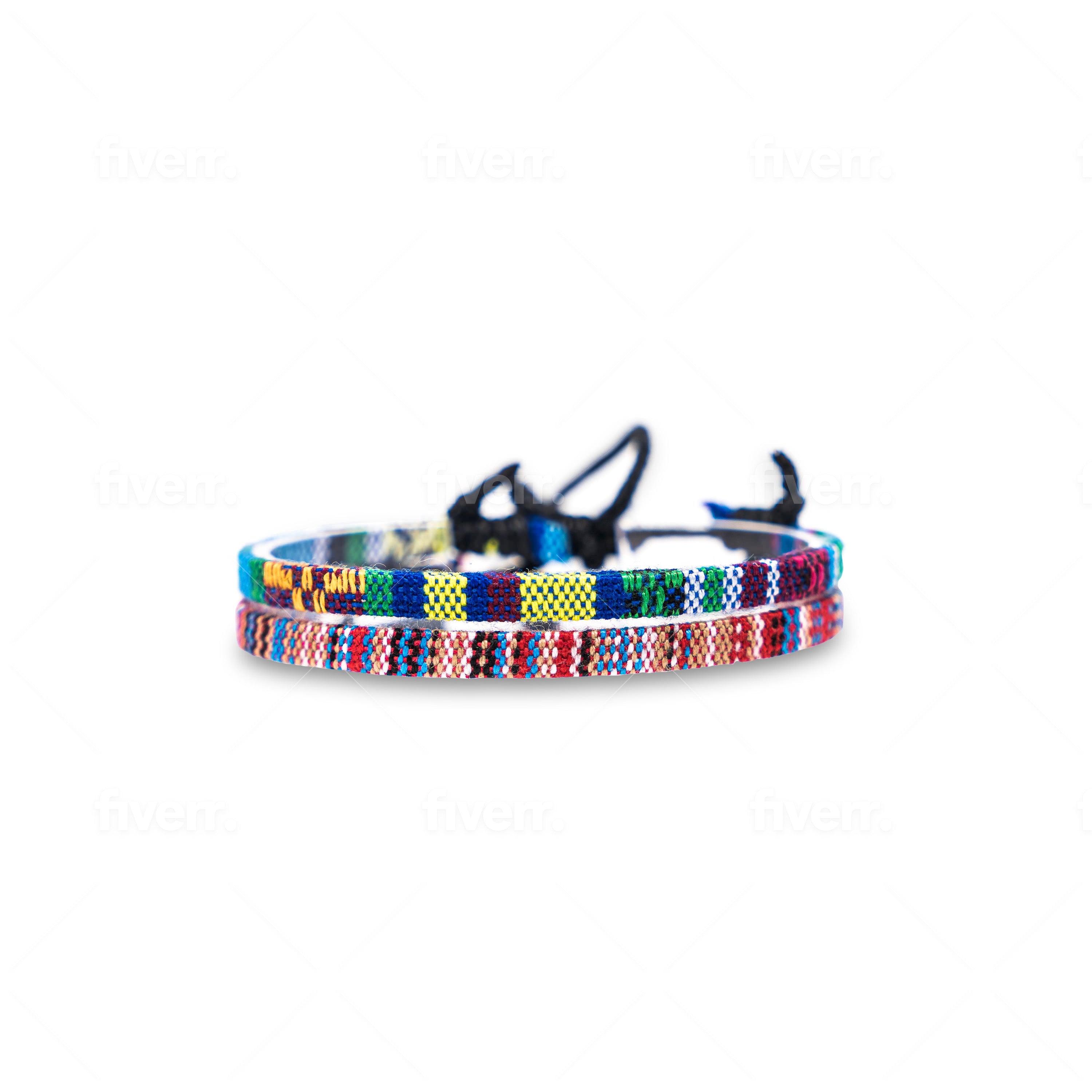 2x Boho Surfer Bracelet - Turquoise + Multi