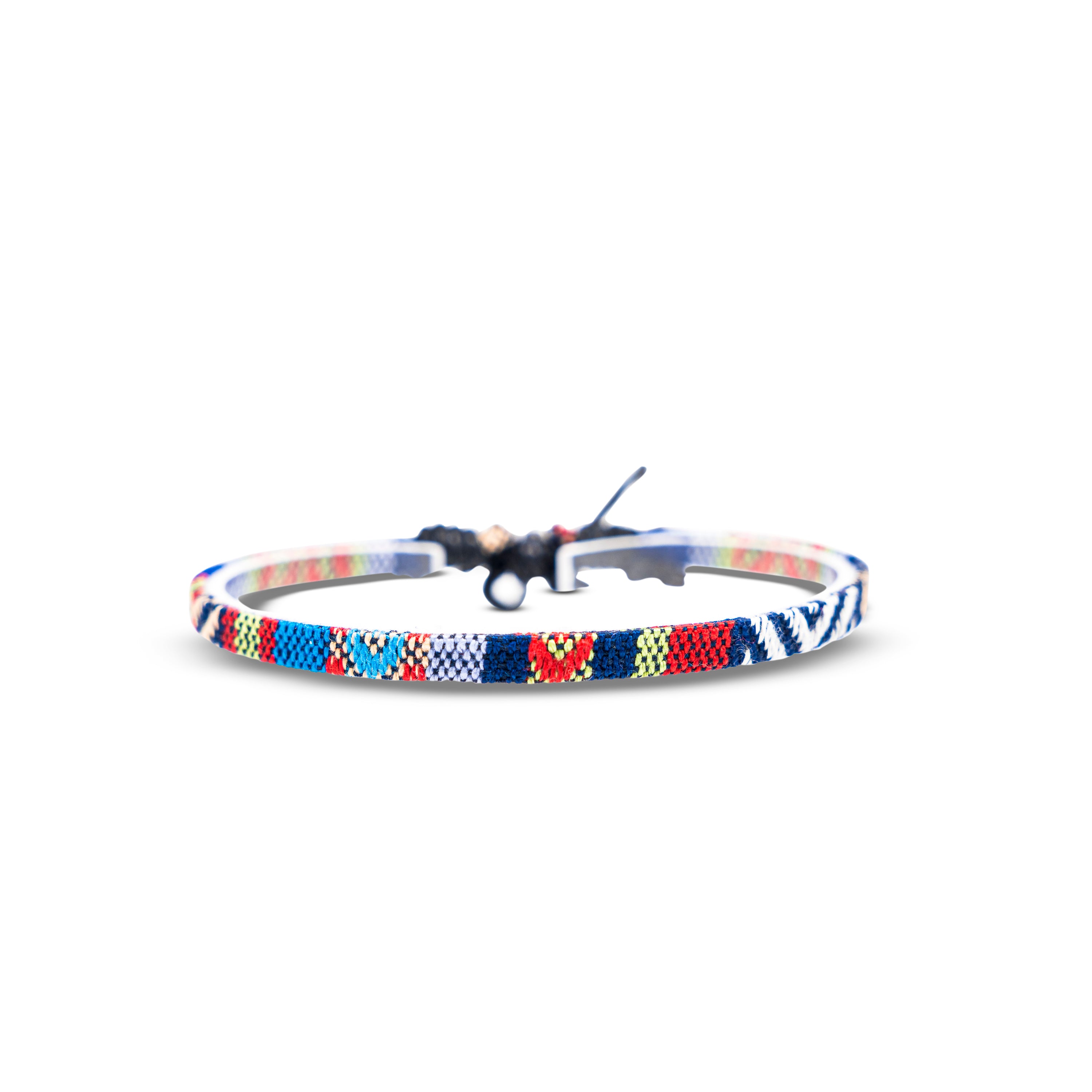 Boho Surfer Bracelet Men - Blue Ethno