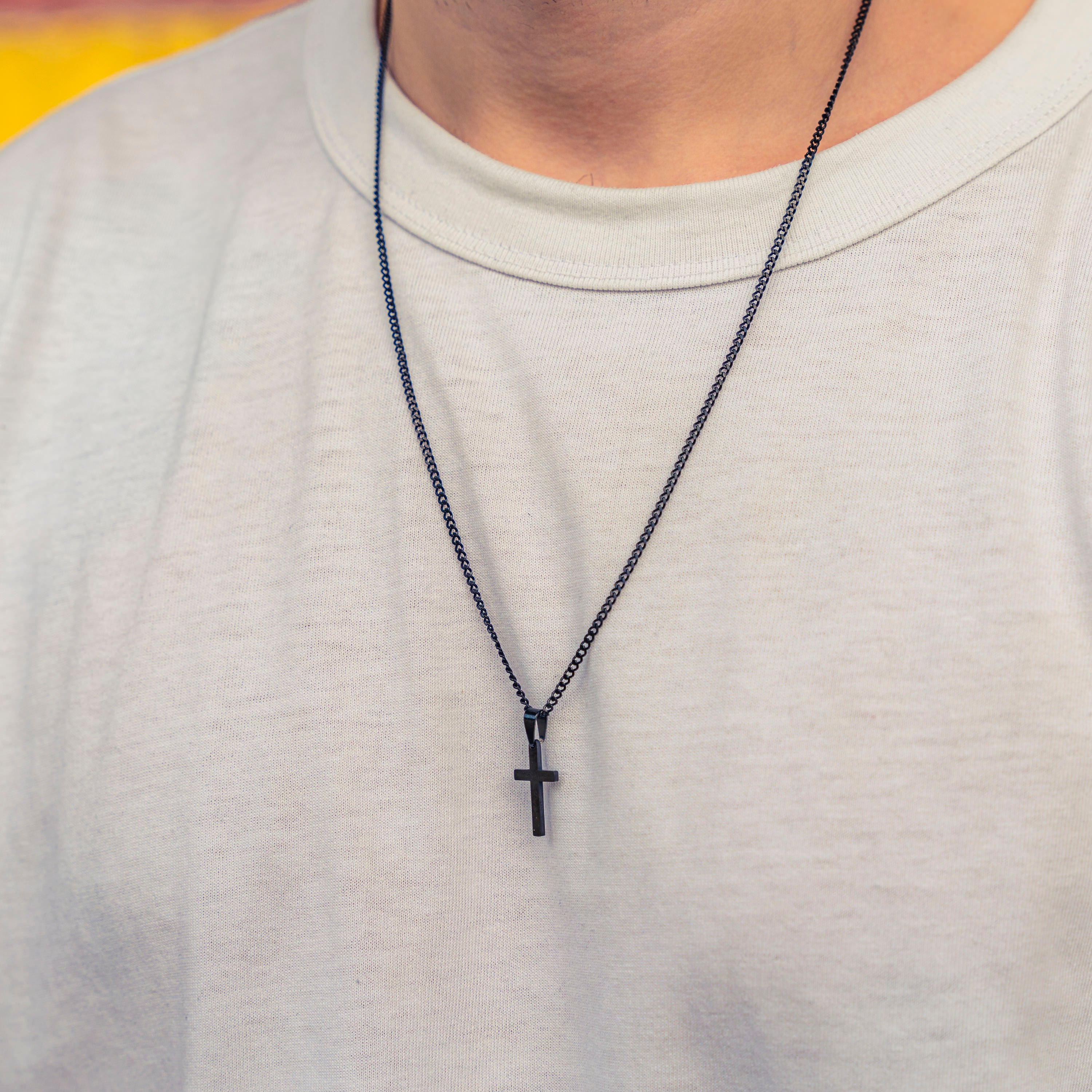 Surfer Necklace -Black Cross