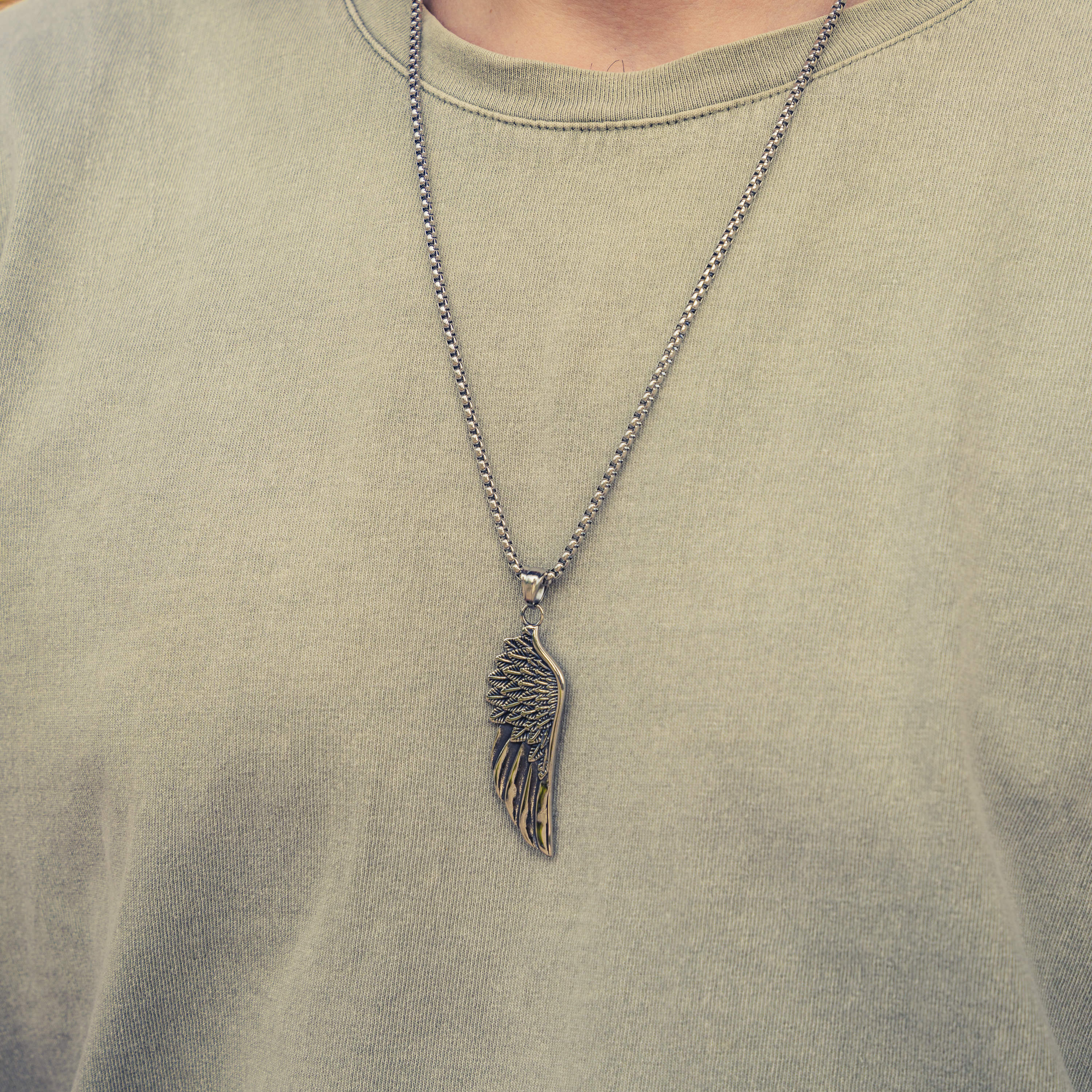 Surfer Necklace - Silver Wing