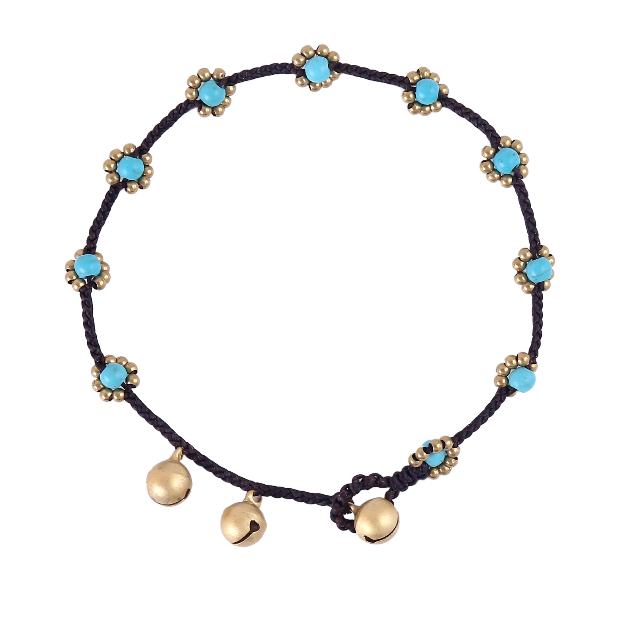 Goa Beads Anklet - Turquoise Blue