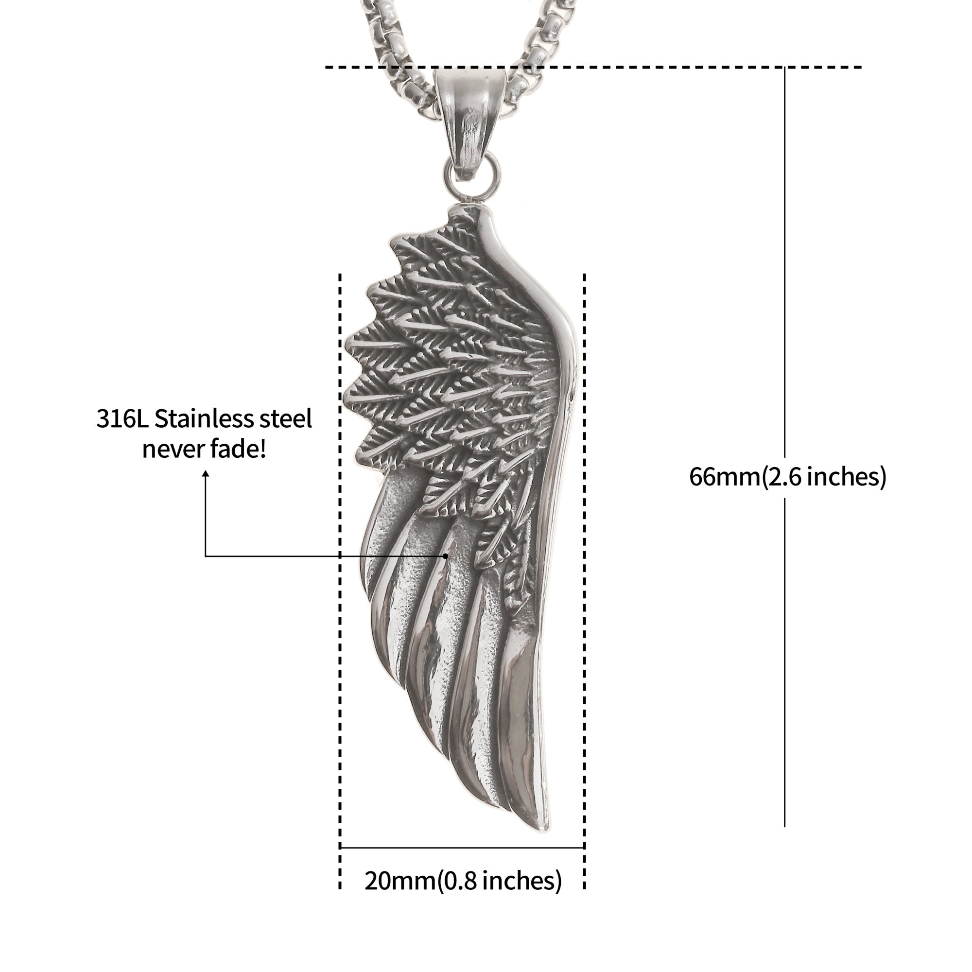 Surfer Necklace - Silver Wing