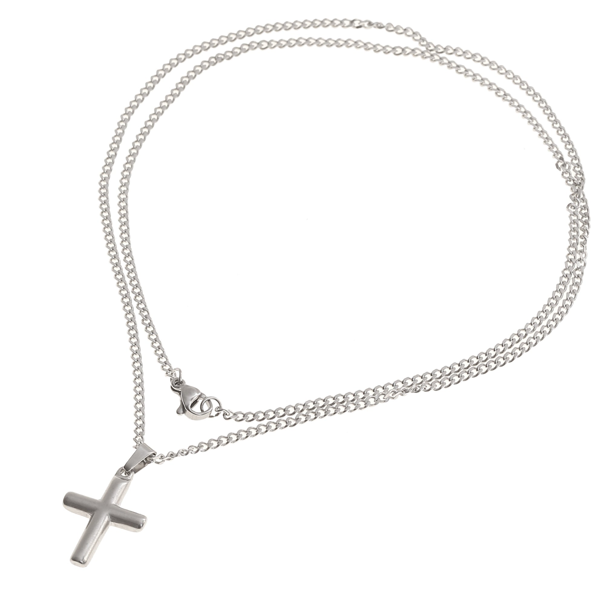 Surfer Necklace - Silver Cross