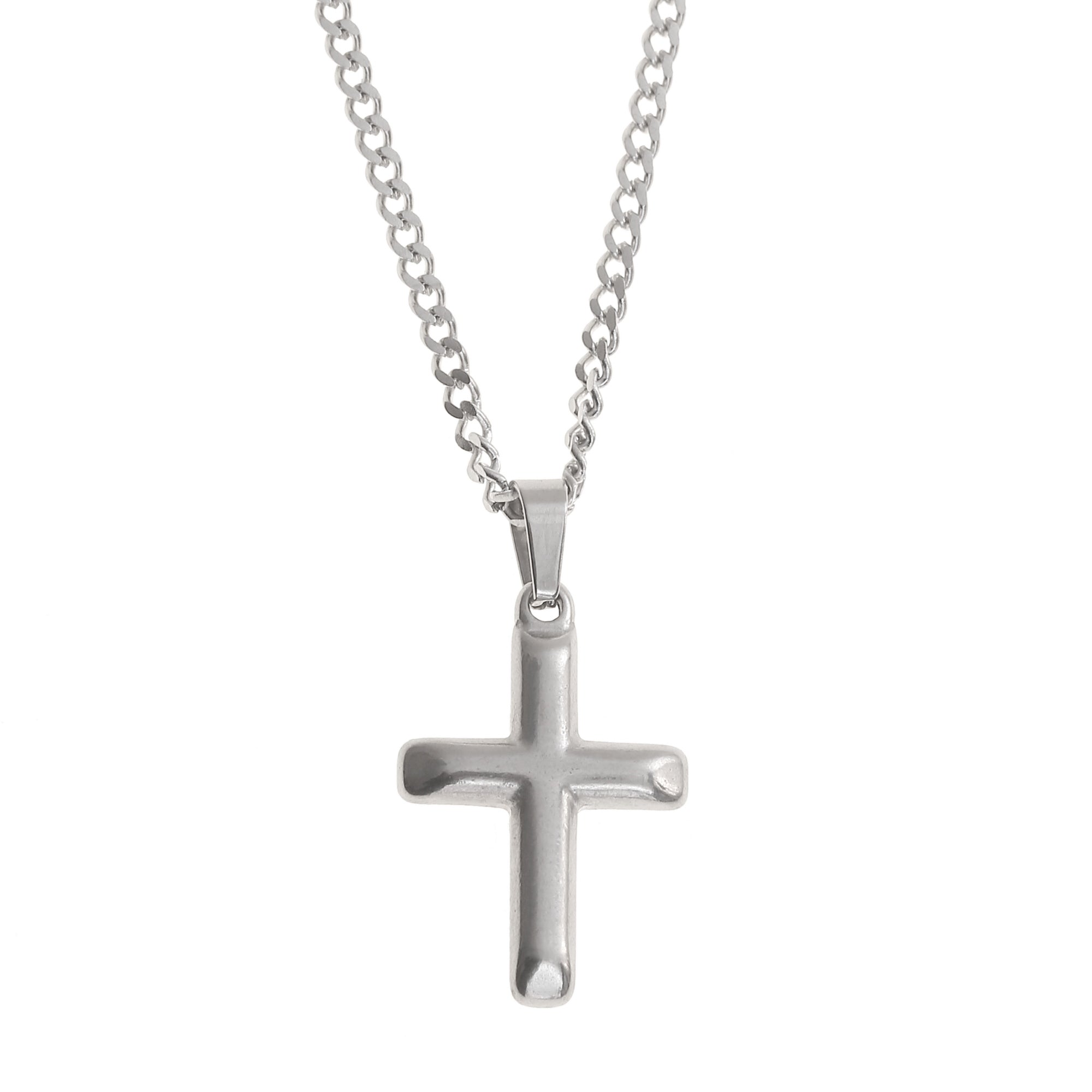 Surfer Necklace - Silver Cross