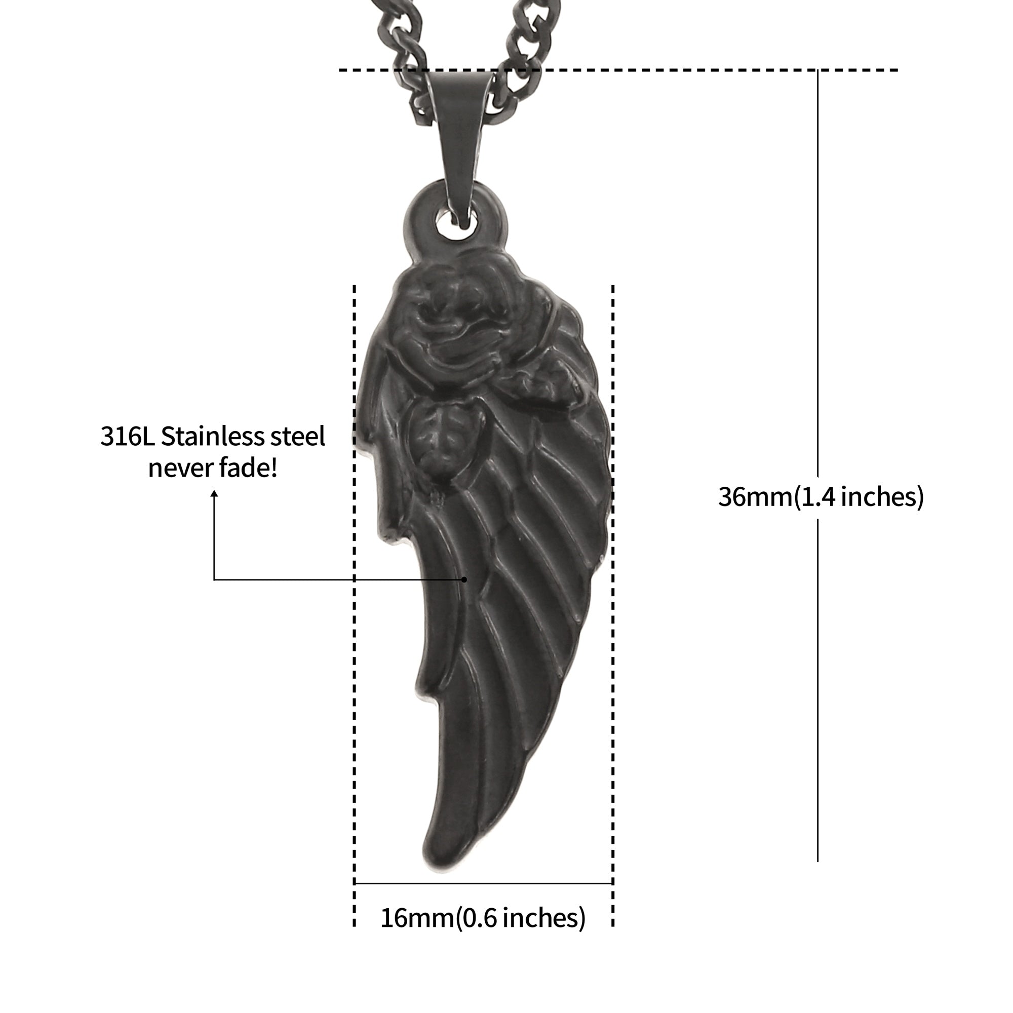 Surfer Necklace - Black Wing