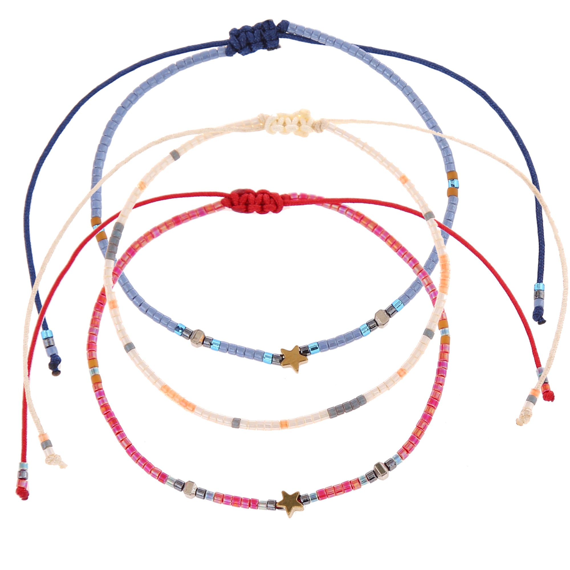 Japan Beads Anklet - Stars