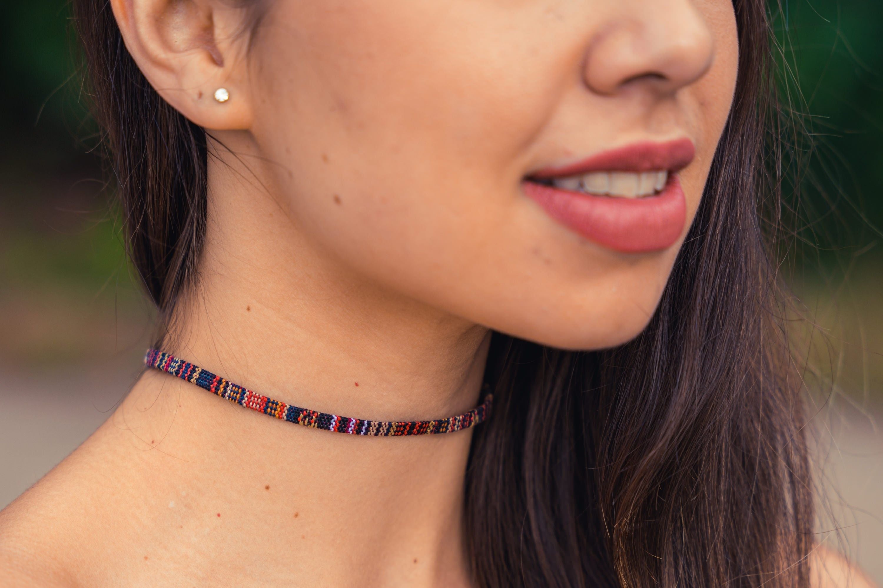 Boho Choker Necklace - Brown