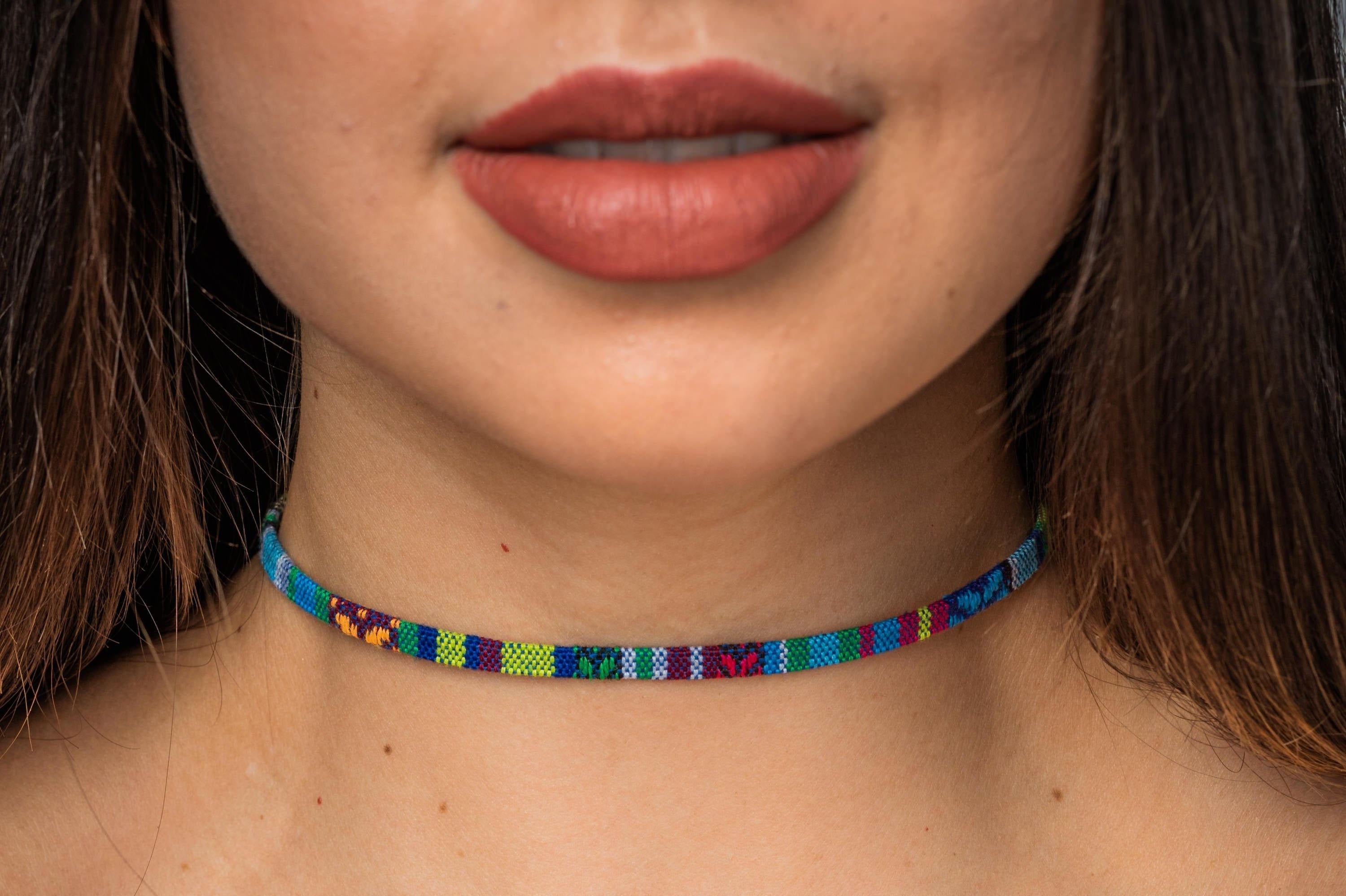 Boho Choker Necklace - Turquoise