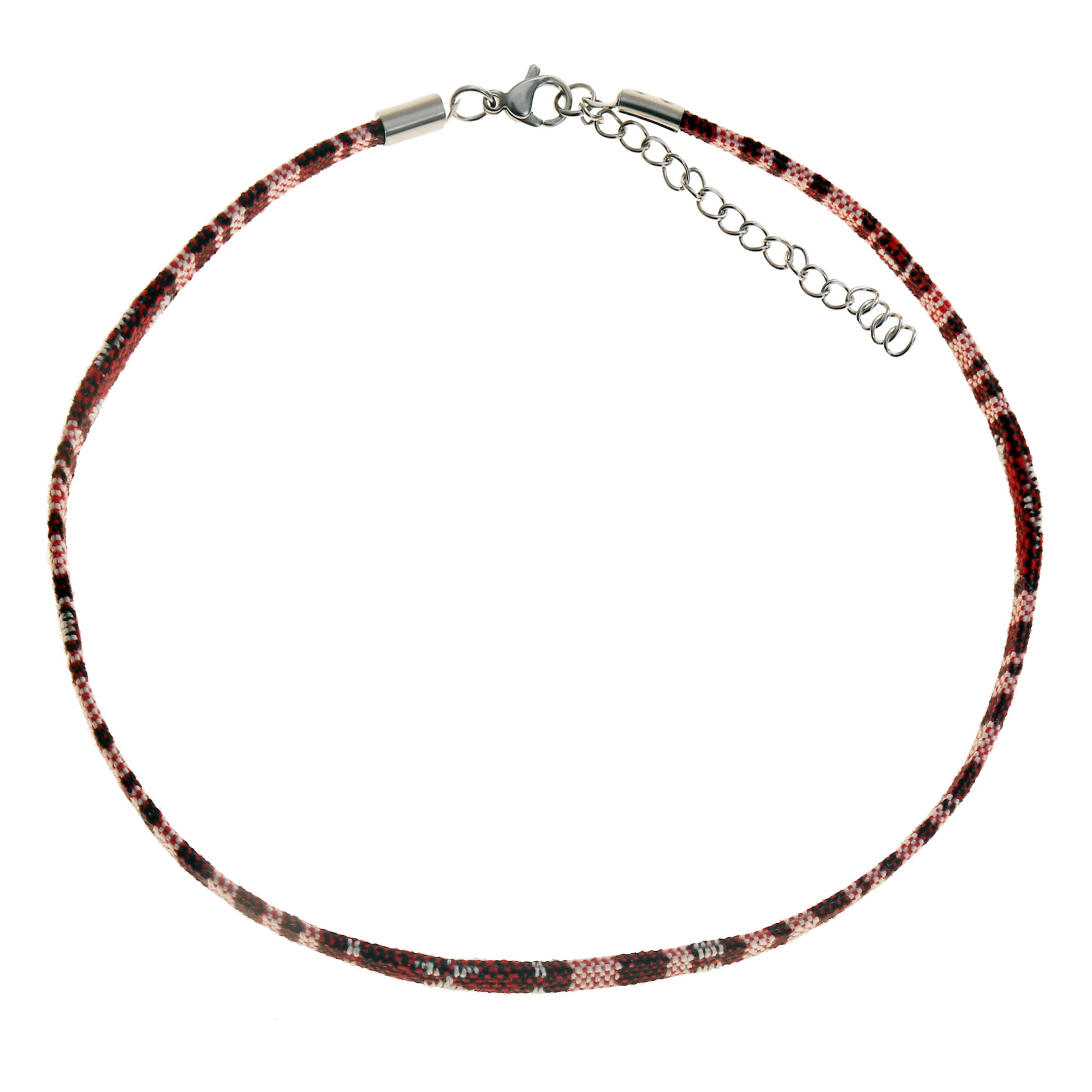 Boho Choker Necklace - Ruby Red