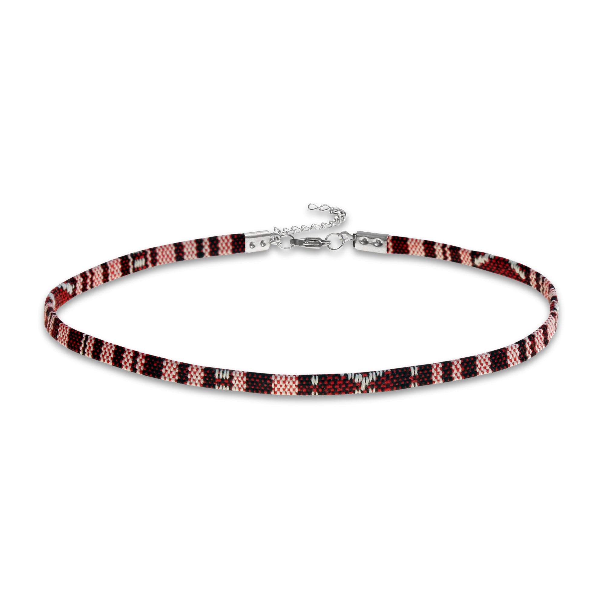 Boho Choker Necklace - Ruby Red