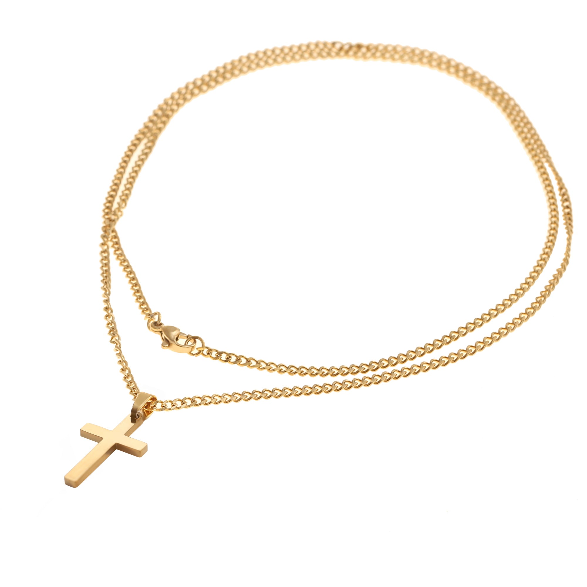 Surfer Necklace - Golden Cross