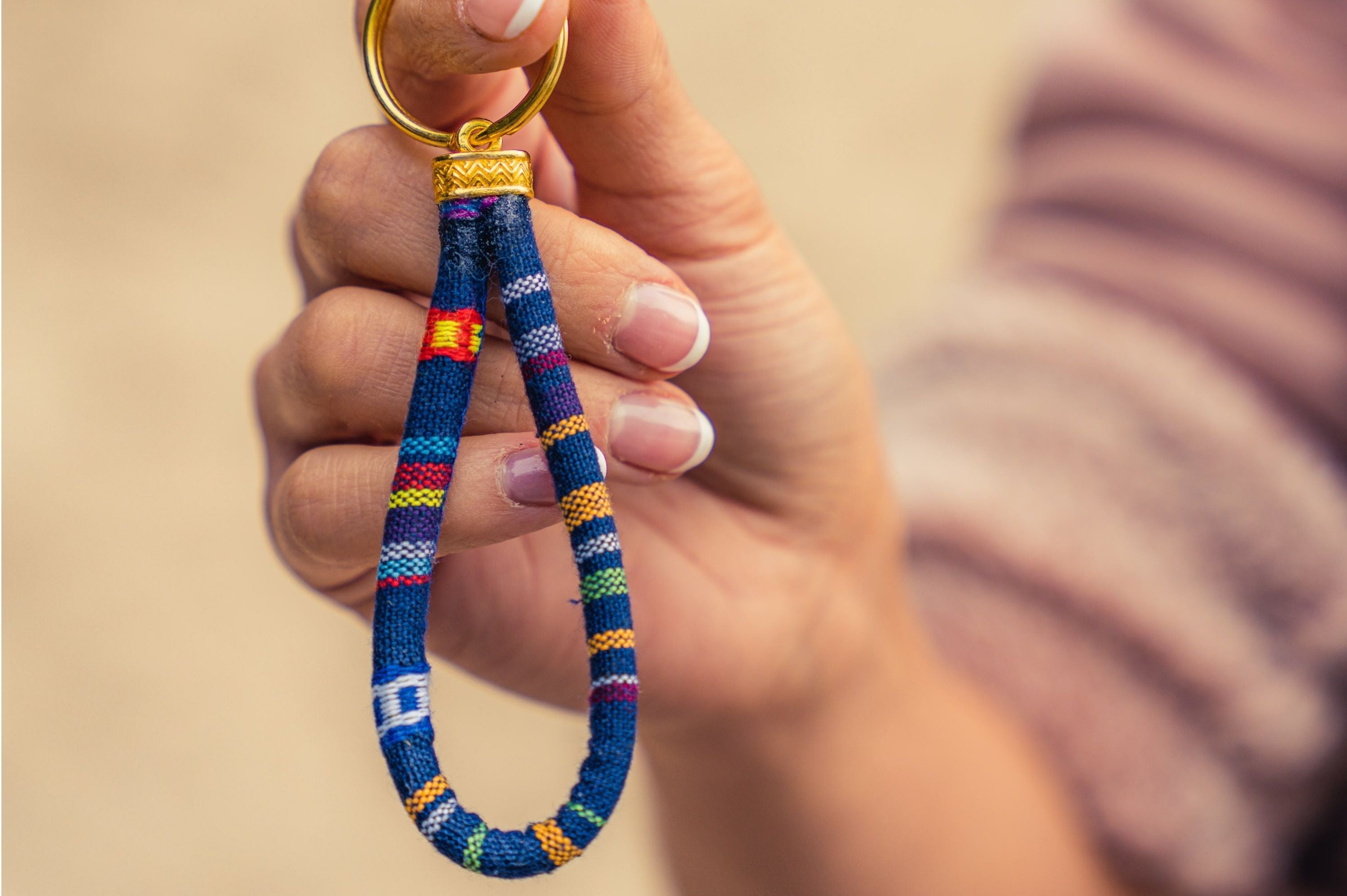 Boho Key Chain - Blue