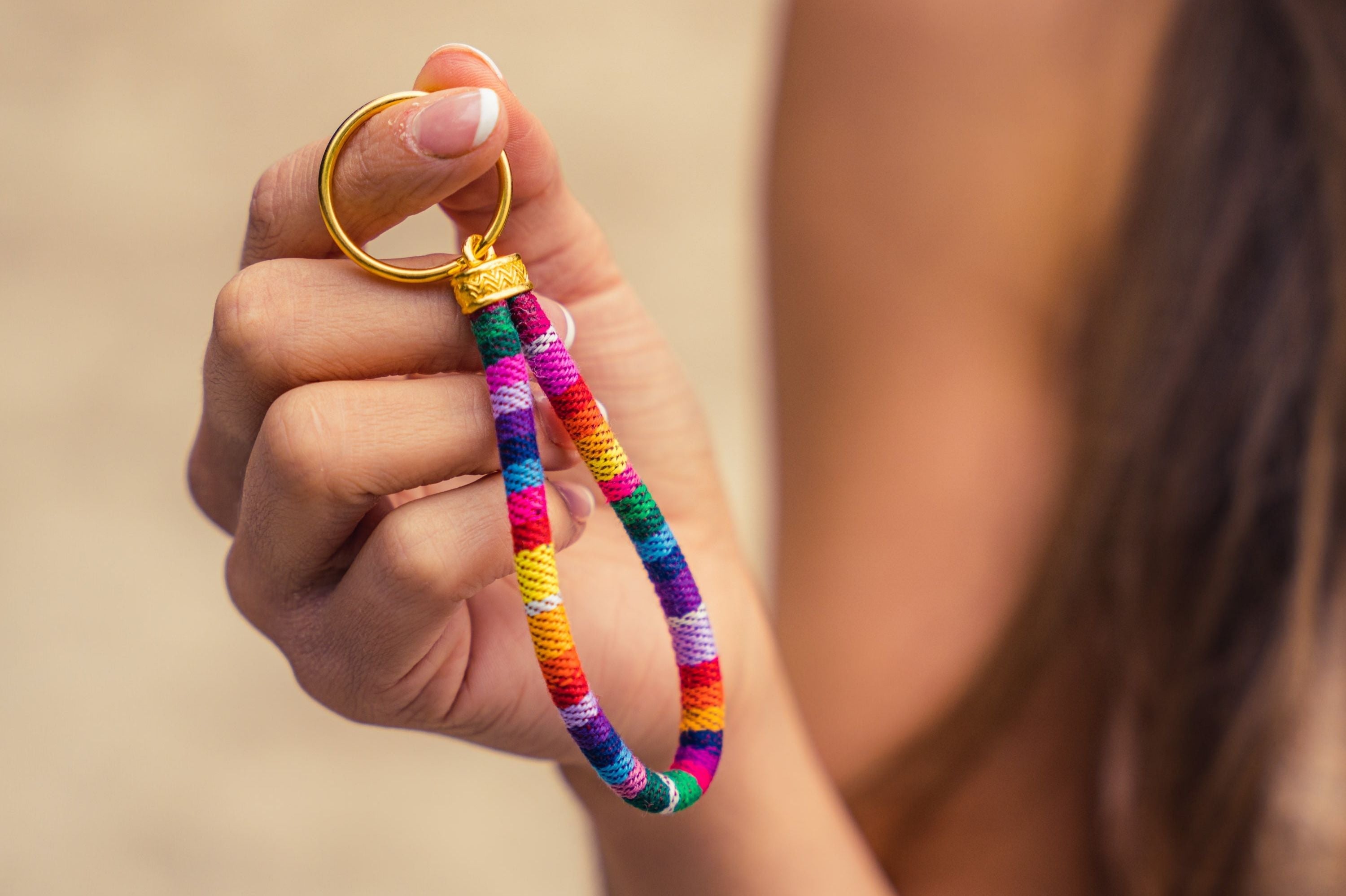 Boho Key Chain - Rainbow